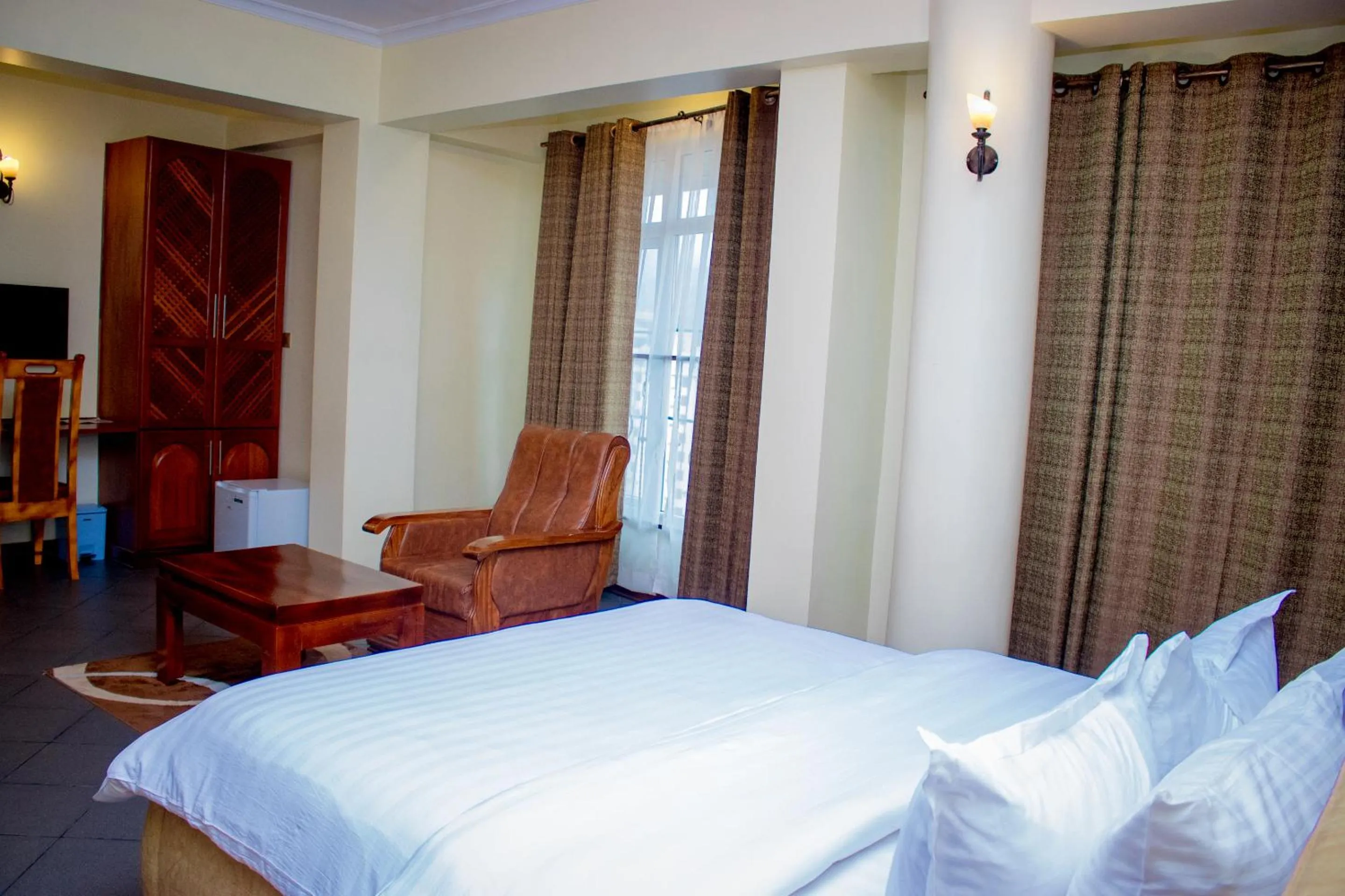 Bed in seven skies hotel