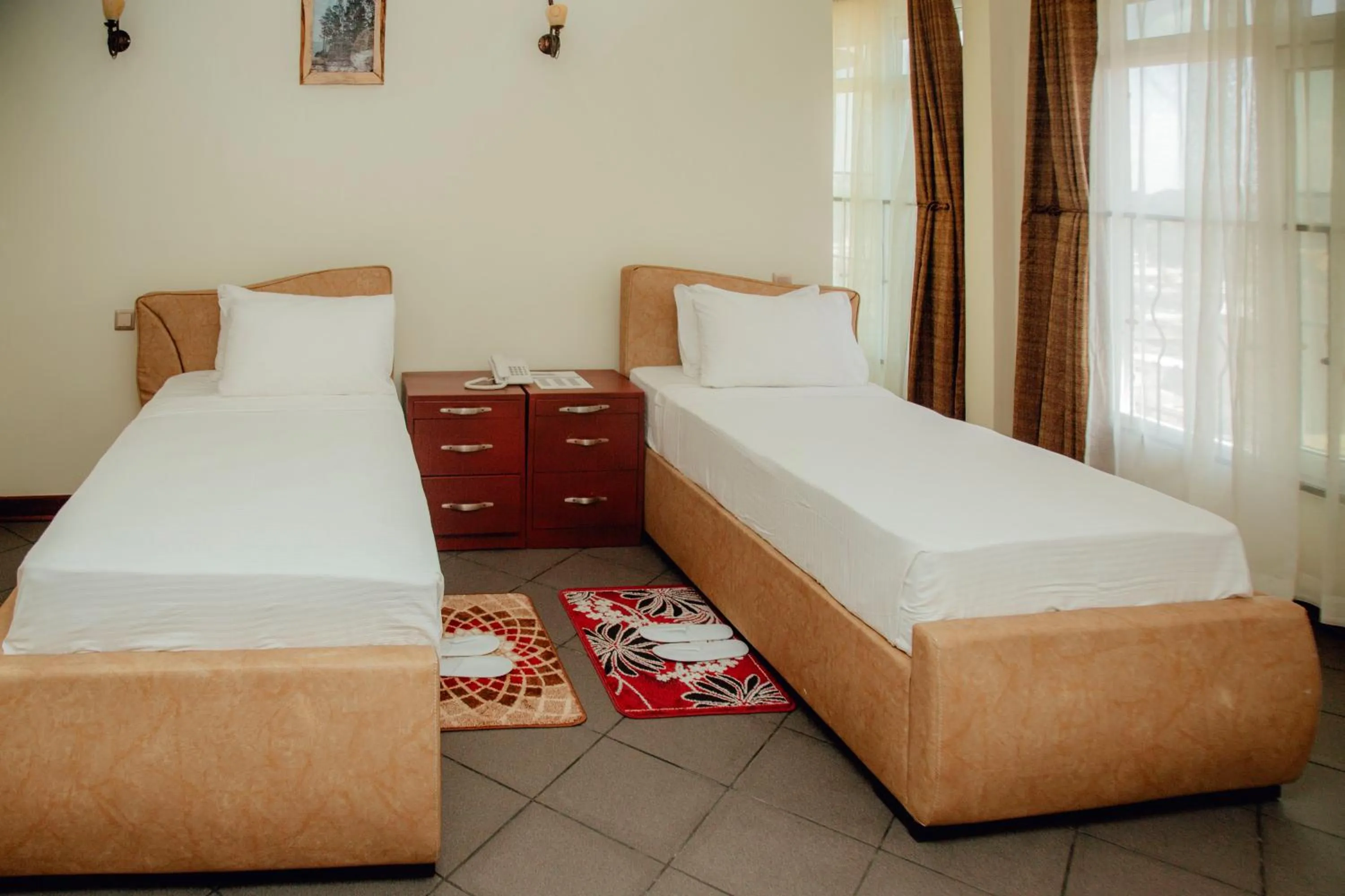 Bed in seven skies hotel