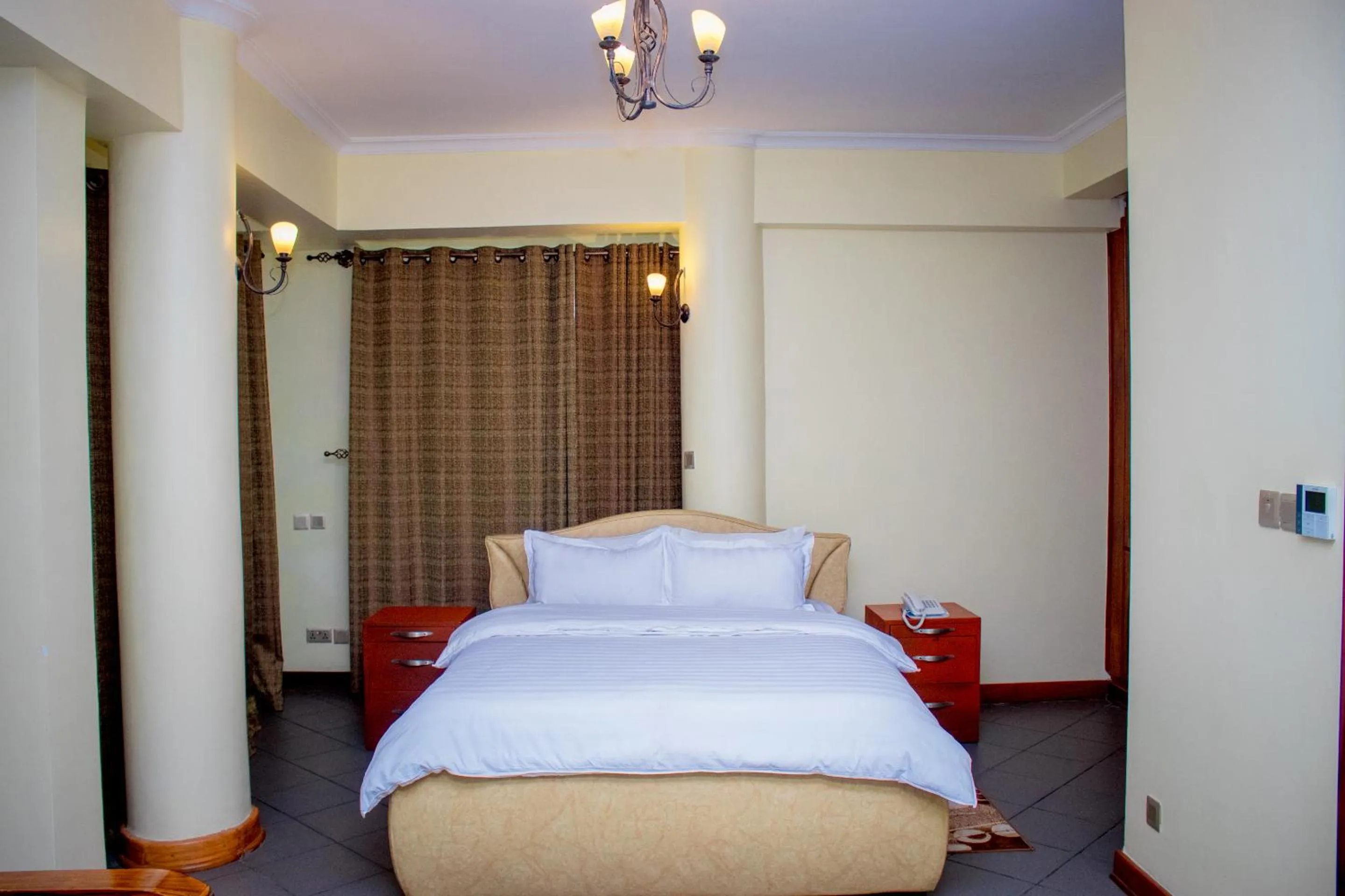 Bed in seven skies hotel