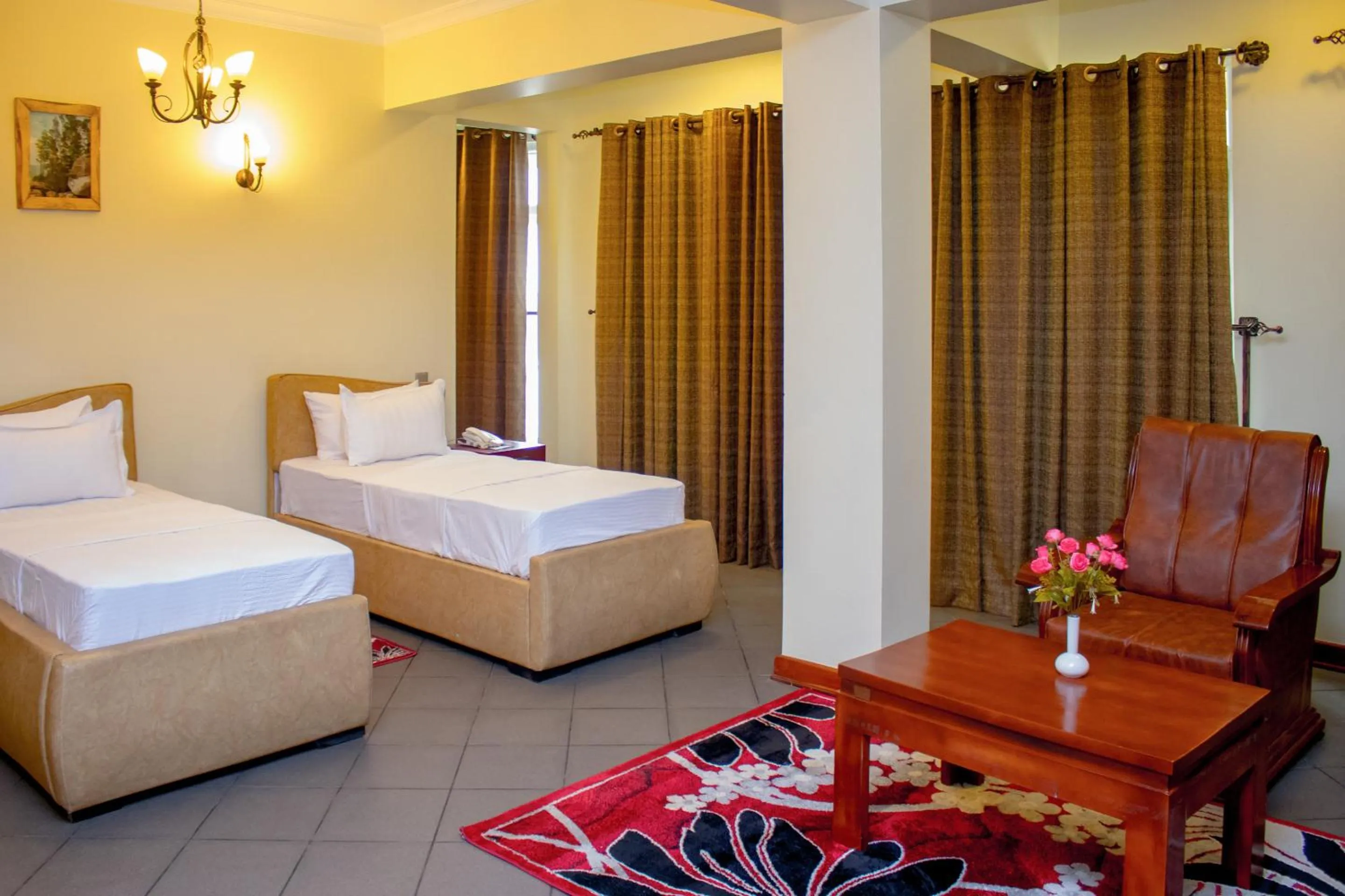 Bed in seven skies hotel