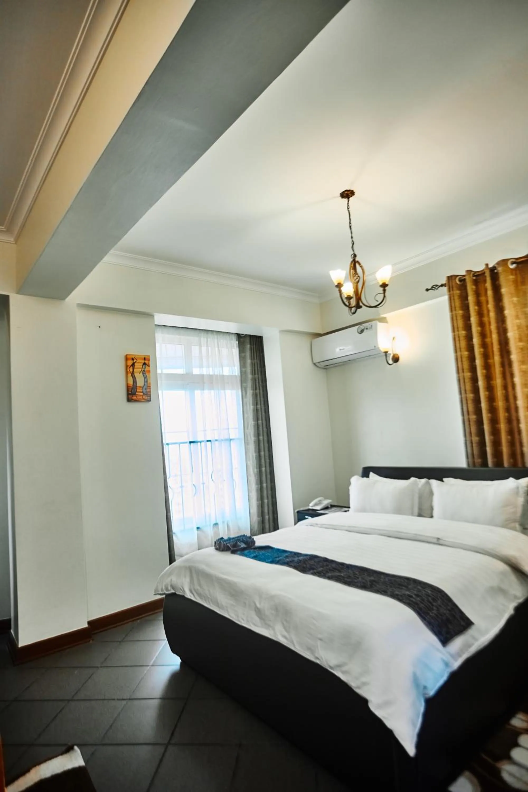 Bed in seven skies hotel