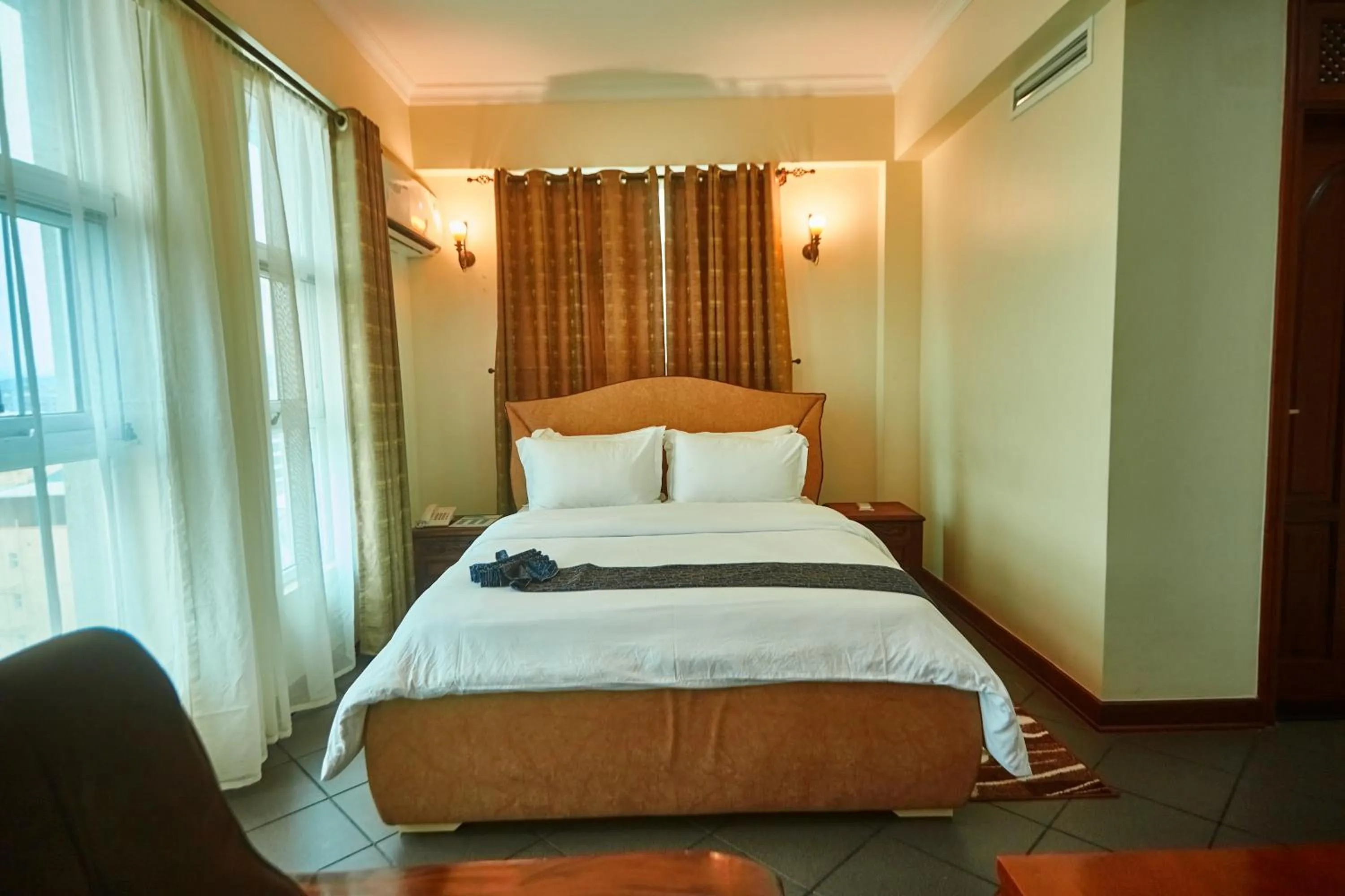 Bed in seven skies hotel