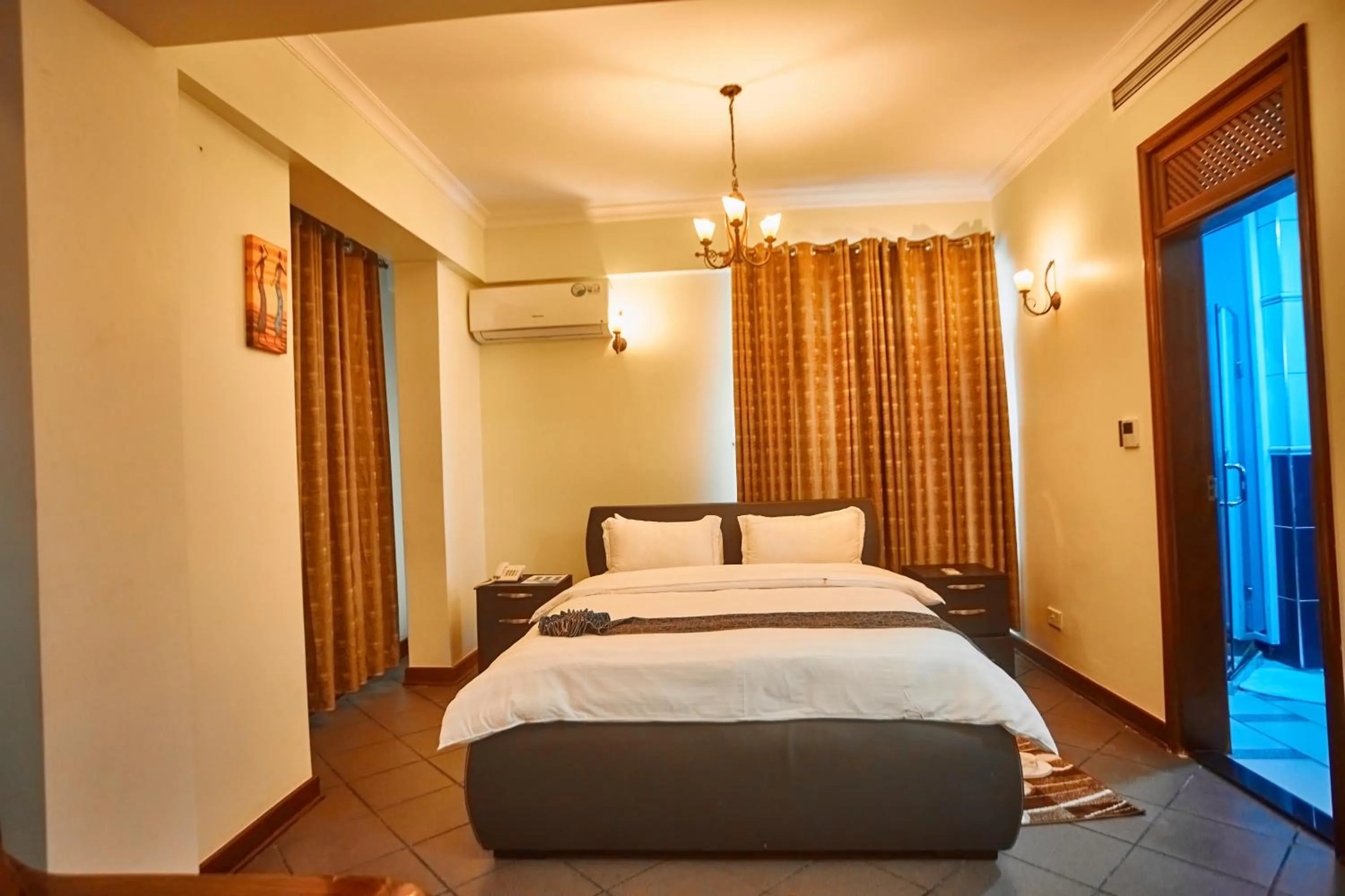 Bed in seven skies hotel