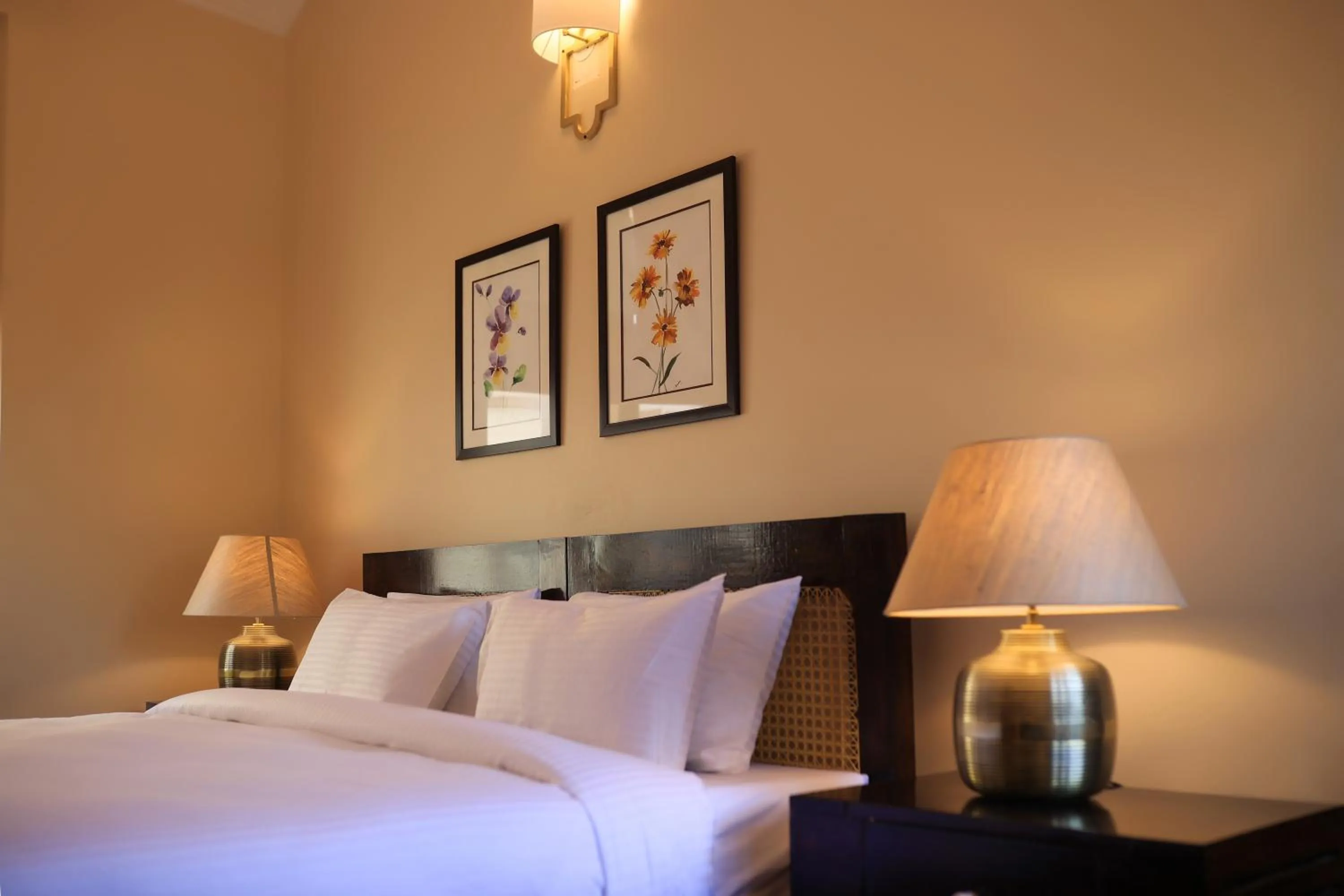 Bed in Lamrin Boutique Cottages, Rishikesh