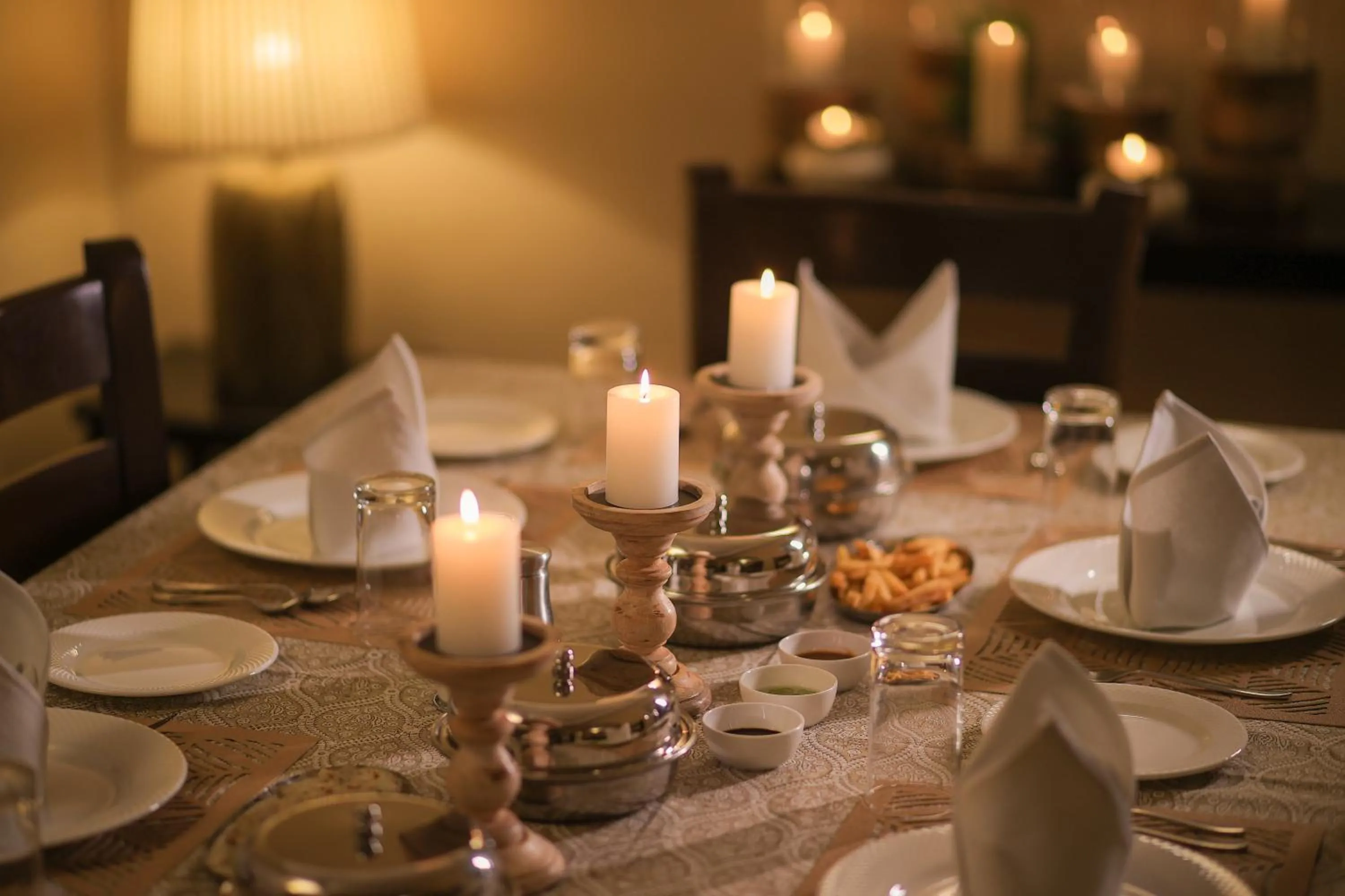 Dining area in Lamrin Boutique Cottages, Rishikesh