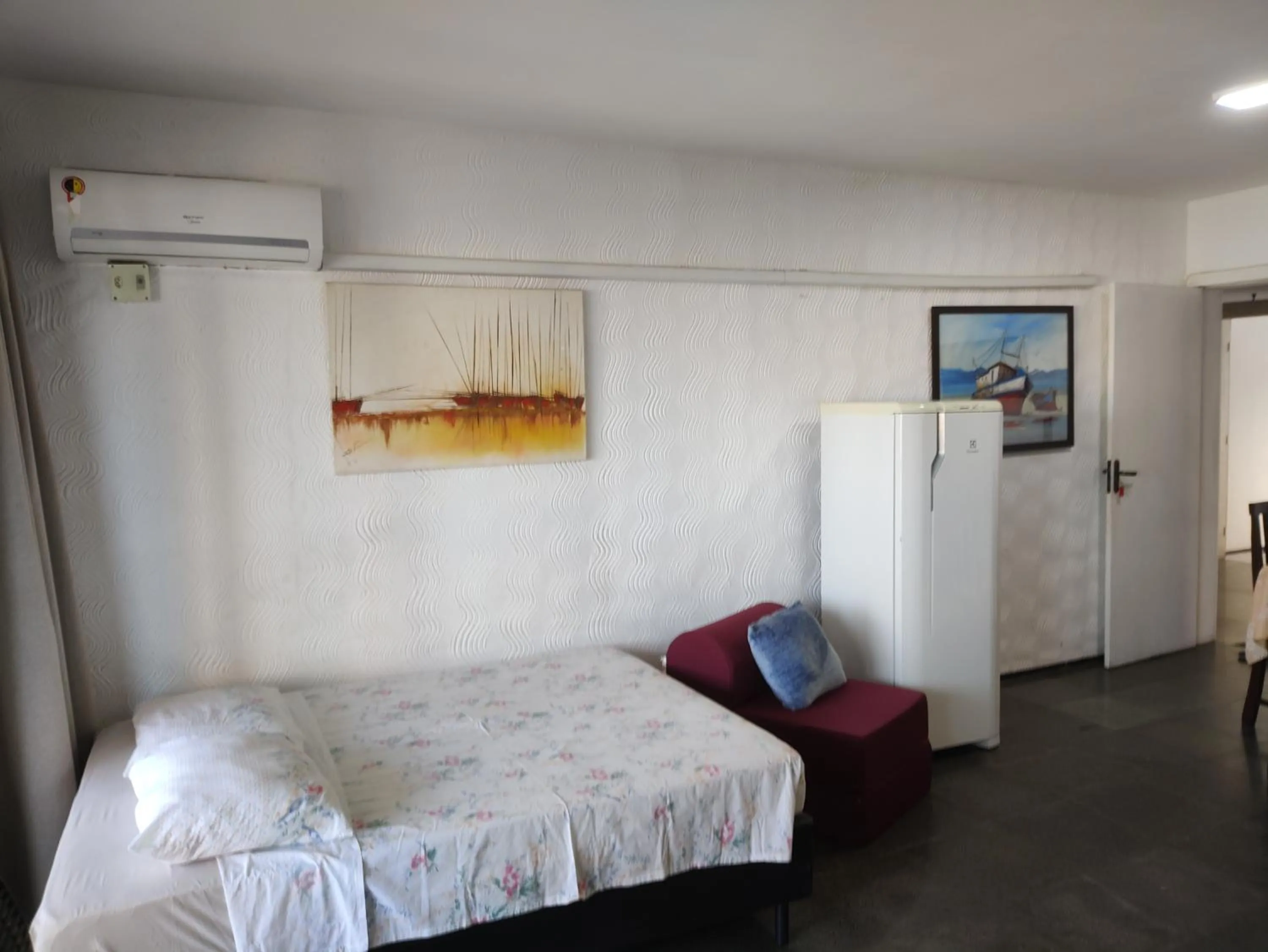 Living room, Bed in Via Venetto Flat próximo a feirinha da beira-mar Fortaleza