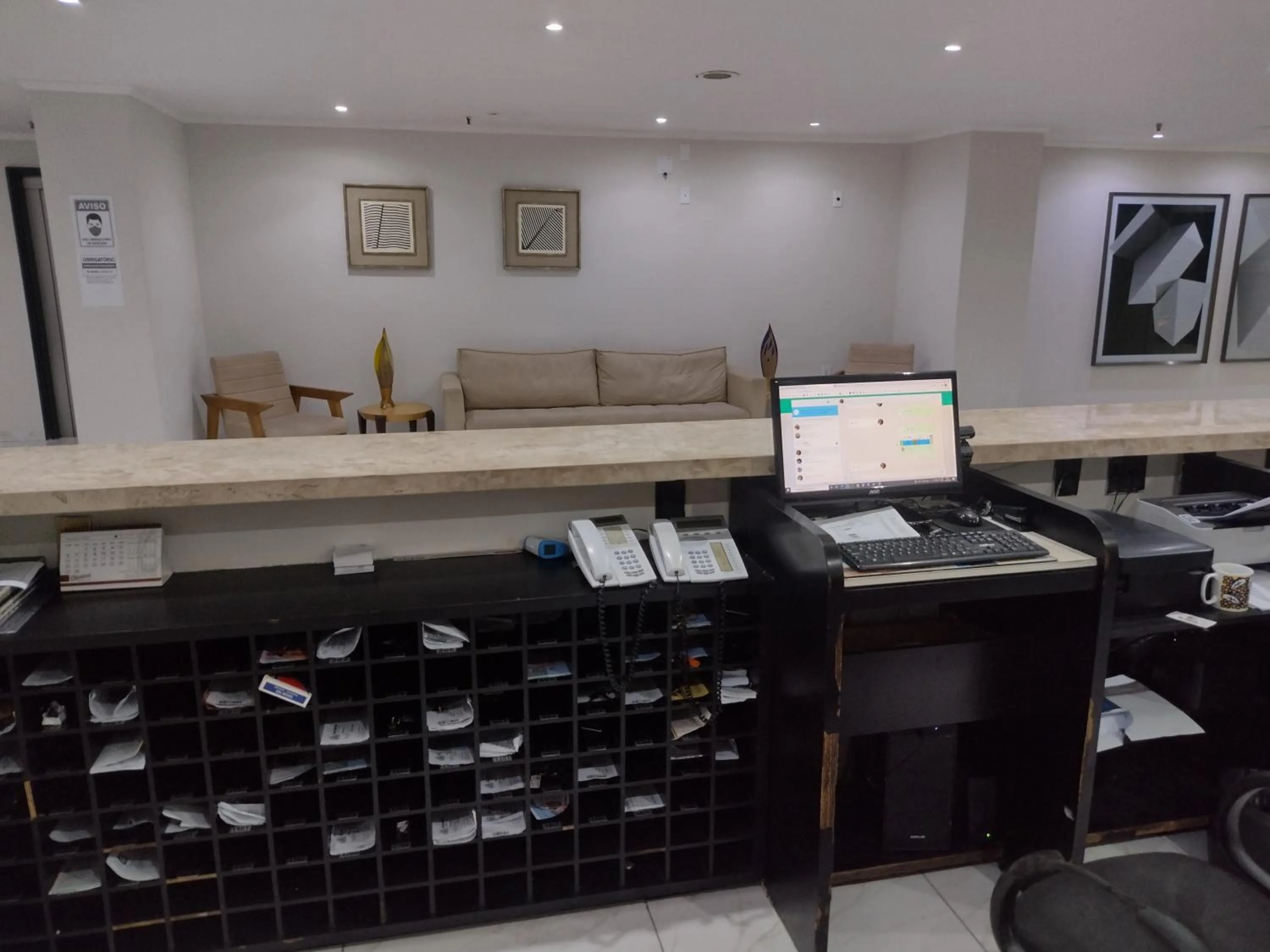 Lobby or reception in Via Venetto Flat próximo a feirinha da beira-mar Fortaleza