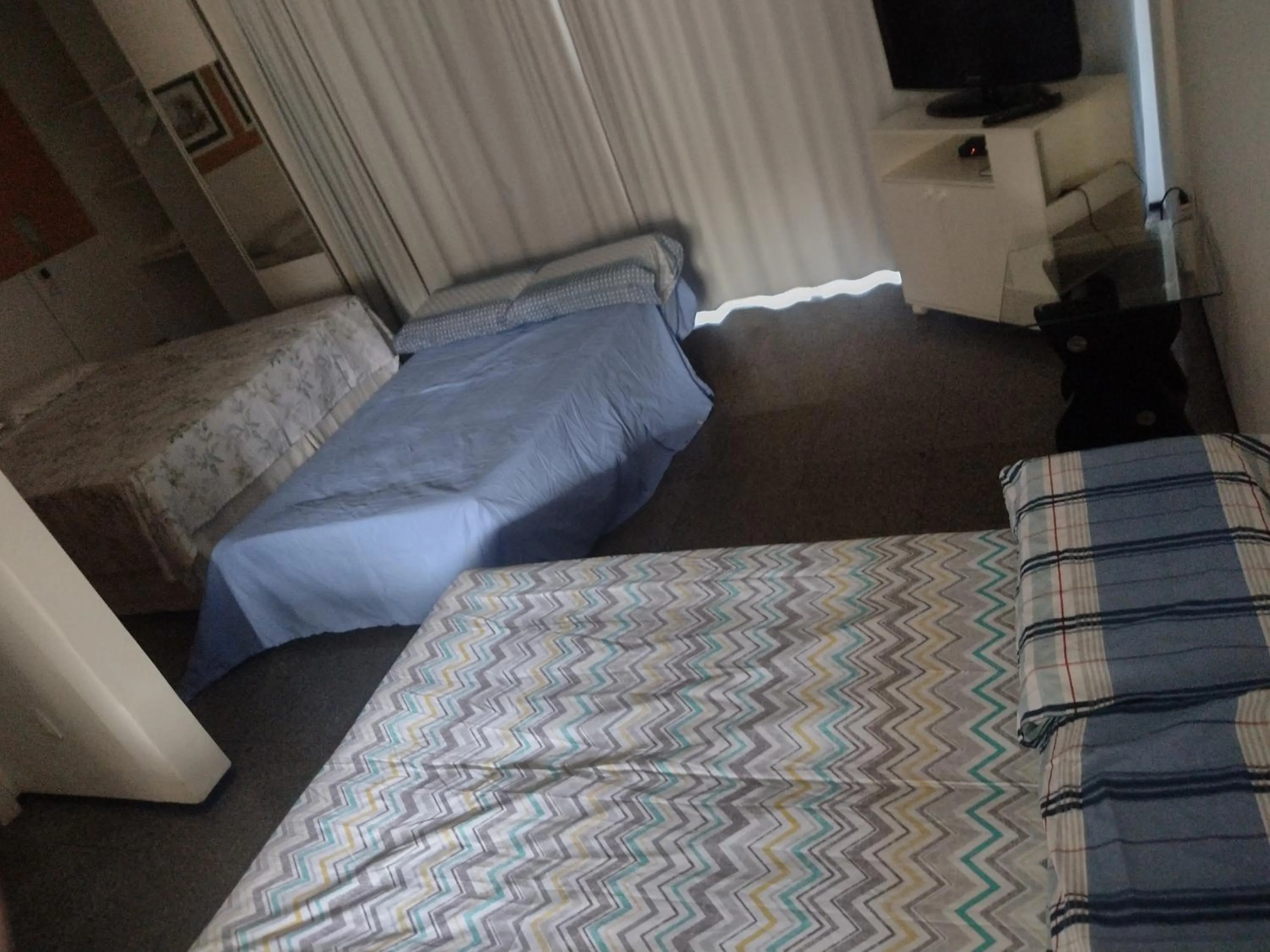 Living room, Bed in Via Venetto Flat próximo a feirinha da beira-mar Fortaleza