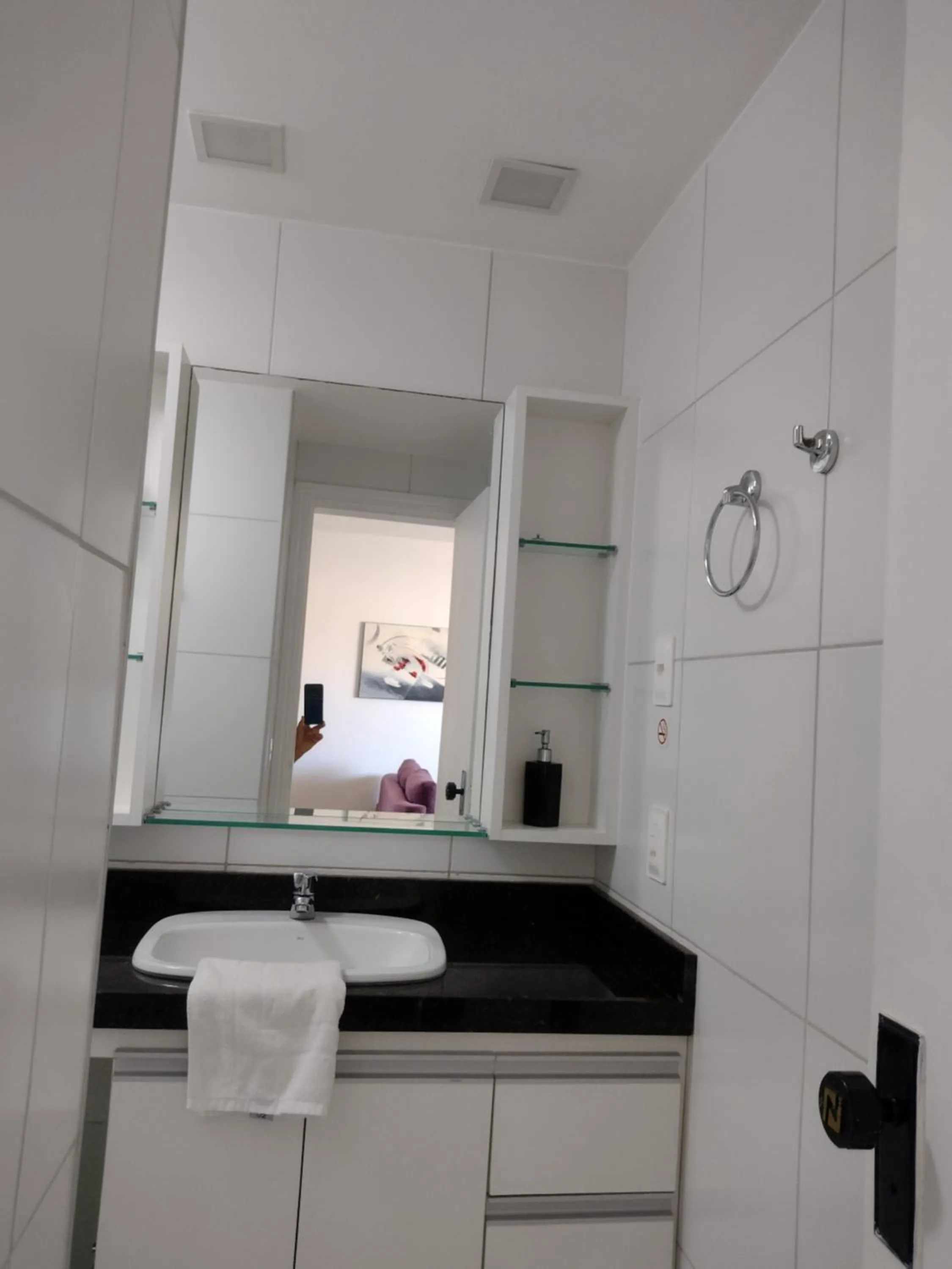 Kitchen or kitchenette in Via Venetto Flat próximo a feirinha da beira-mar Fortaleza