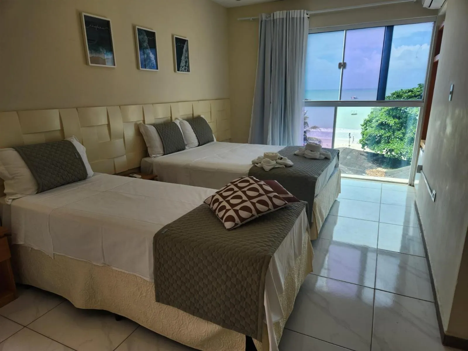 View (from property/room), Bed in Pousada Tropical Maragogi