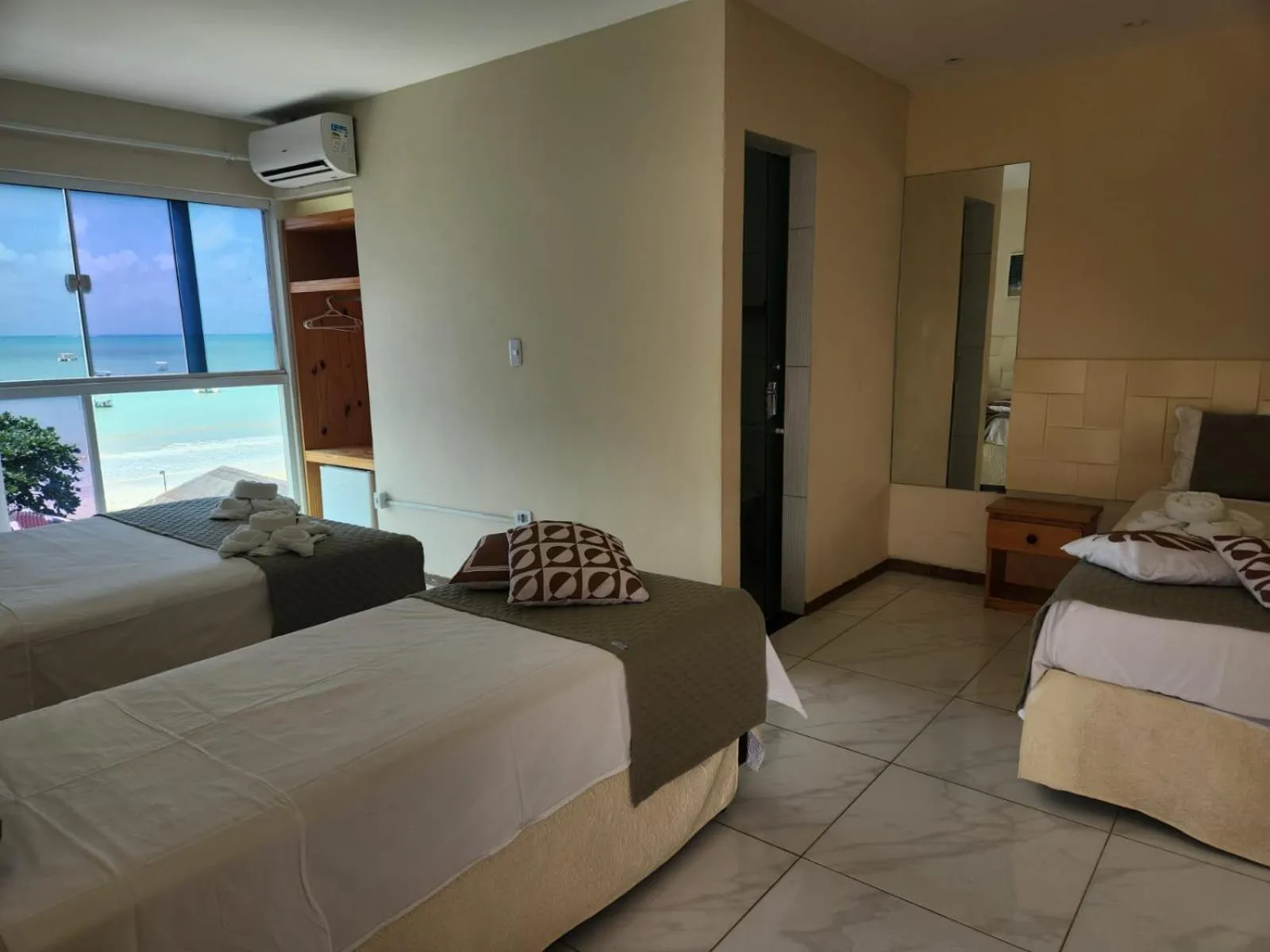 View (from property/room), Bed in Pousada Tropical Maragogi