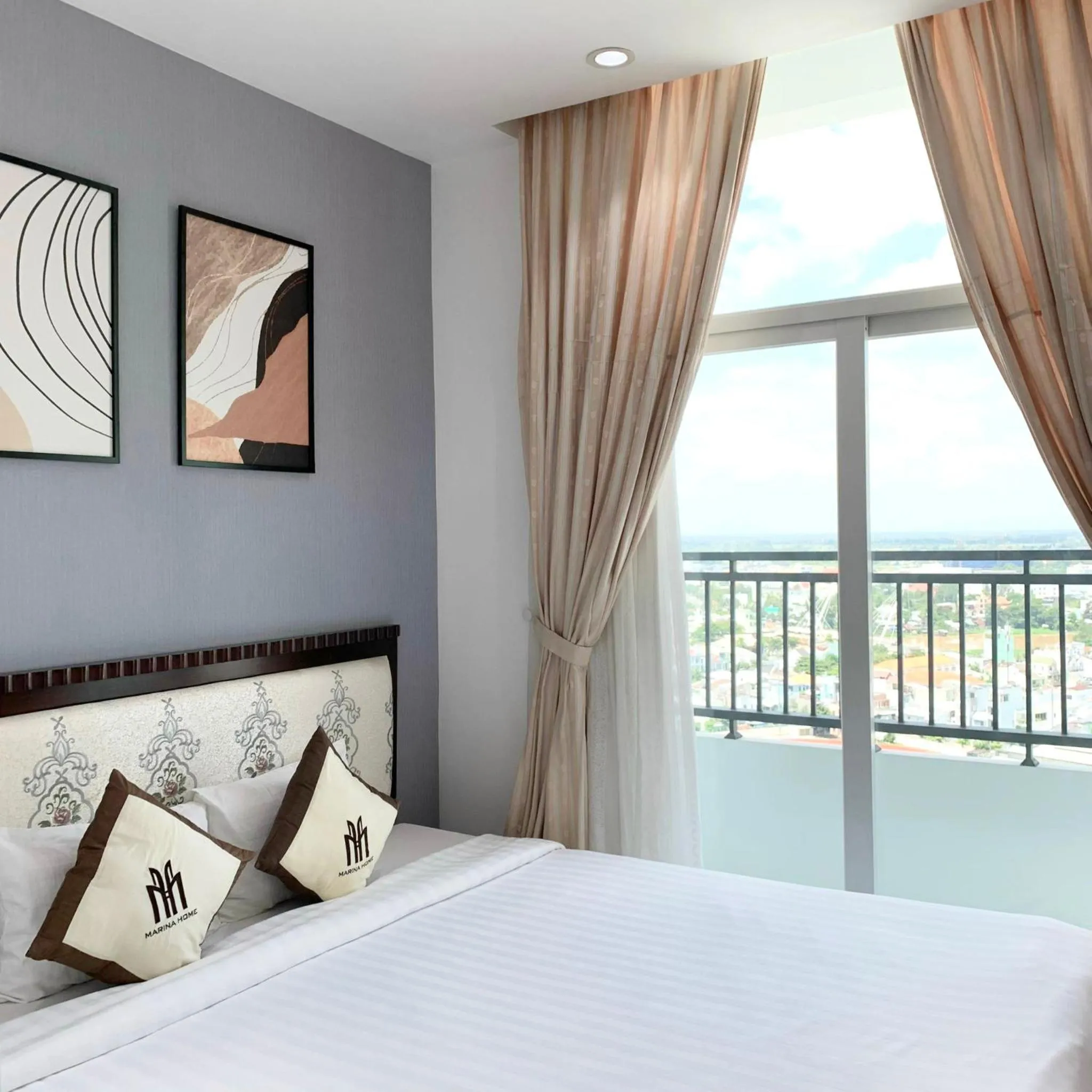 Bedroom, Bed in Căn hộ Khách sạn cao cấp Marina Long Xuyên