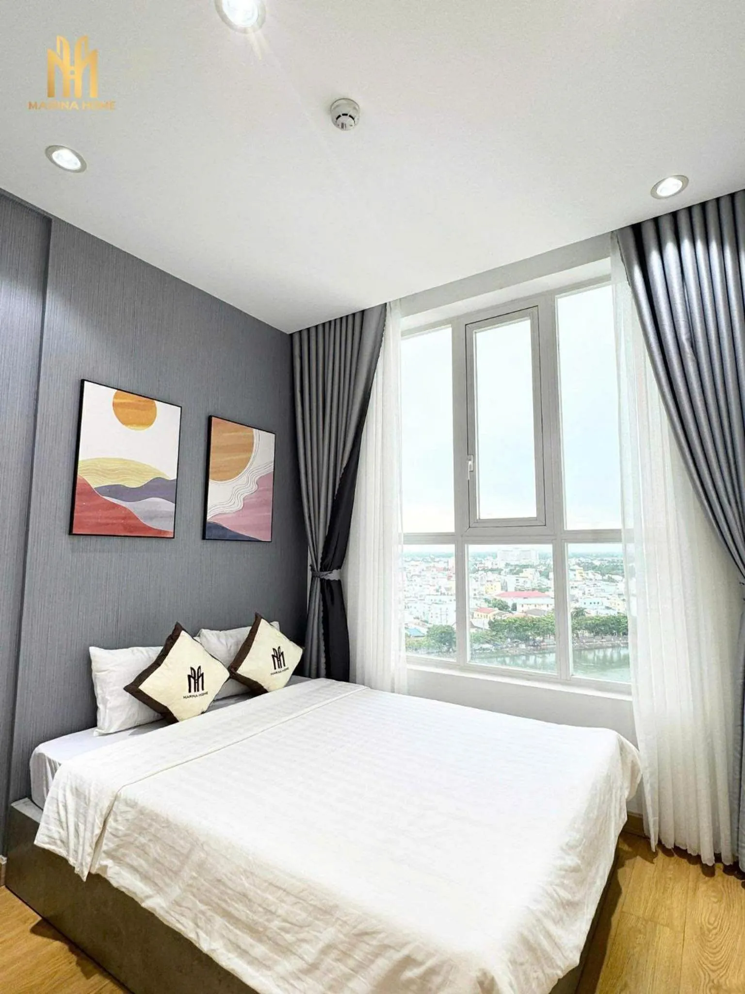Bedroom, Bed in Căn hộ Khách sạn cao cấp Marina Long Xuyên