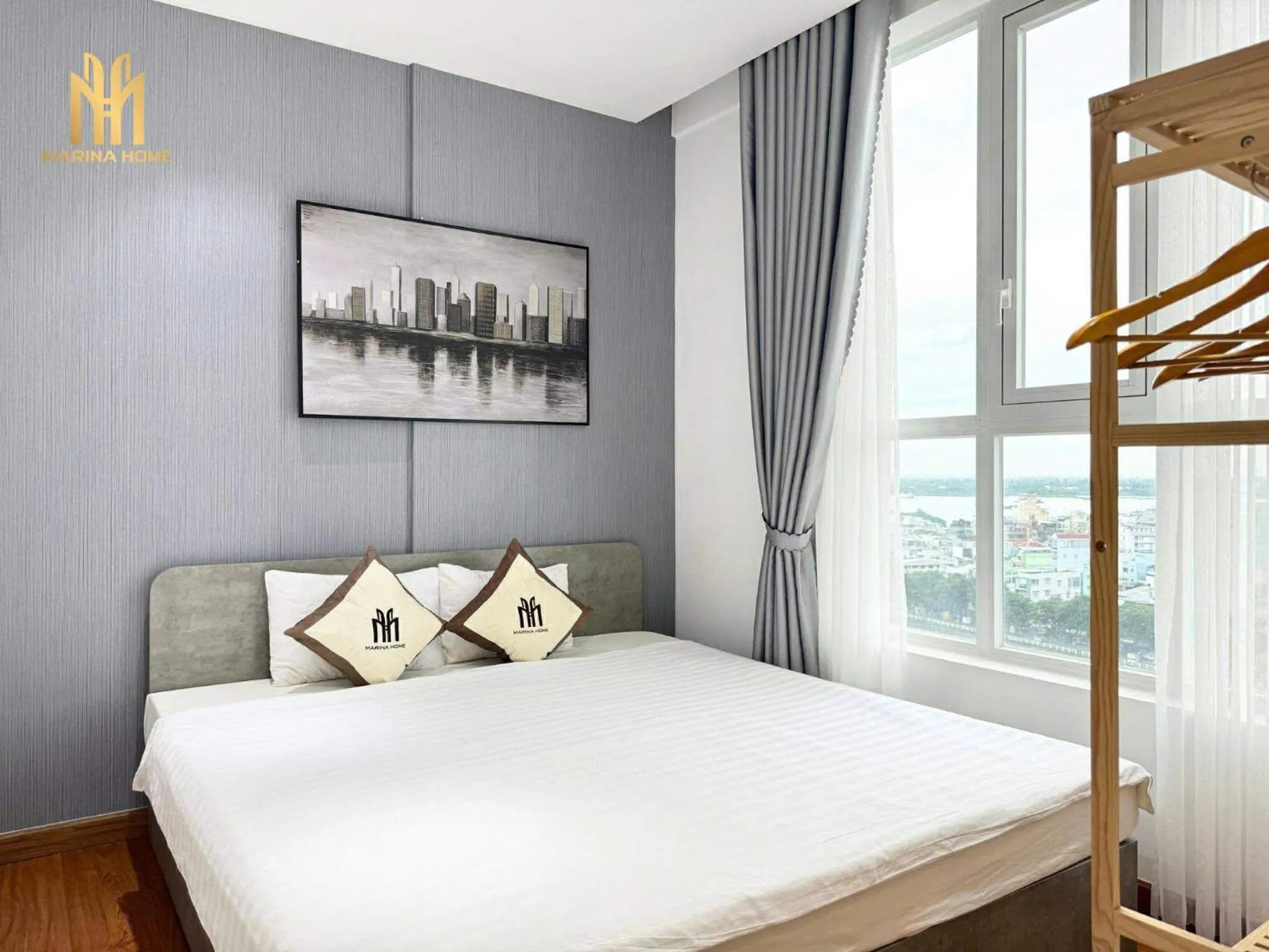 Bedroom, Bed in Căn hộ Khách sạn cao cấp Marina Long Xuyên