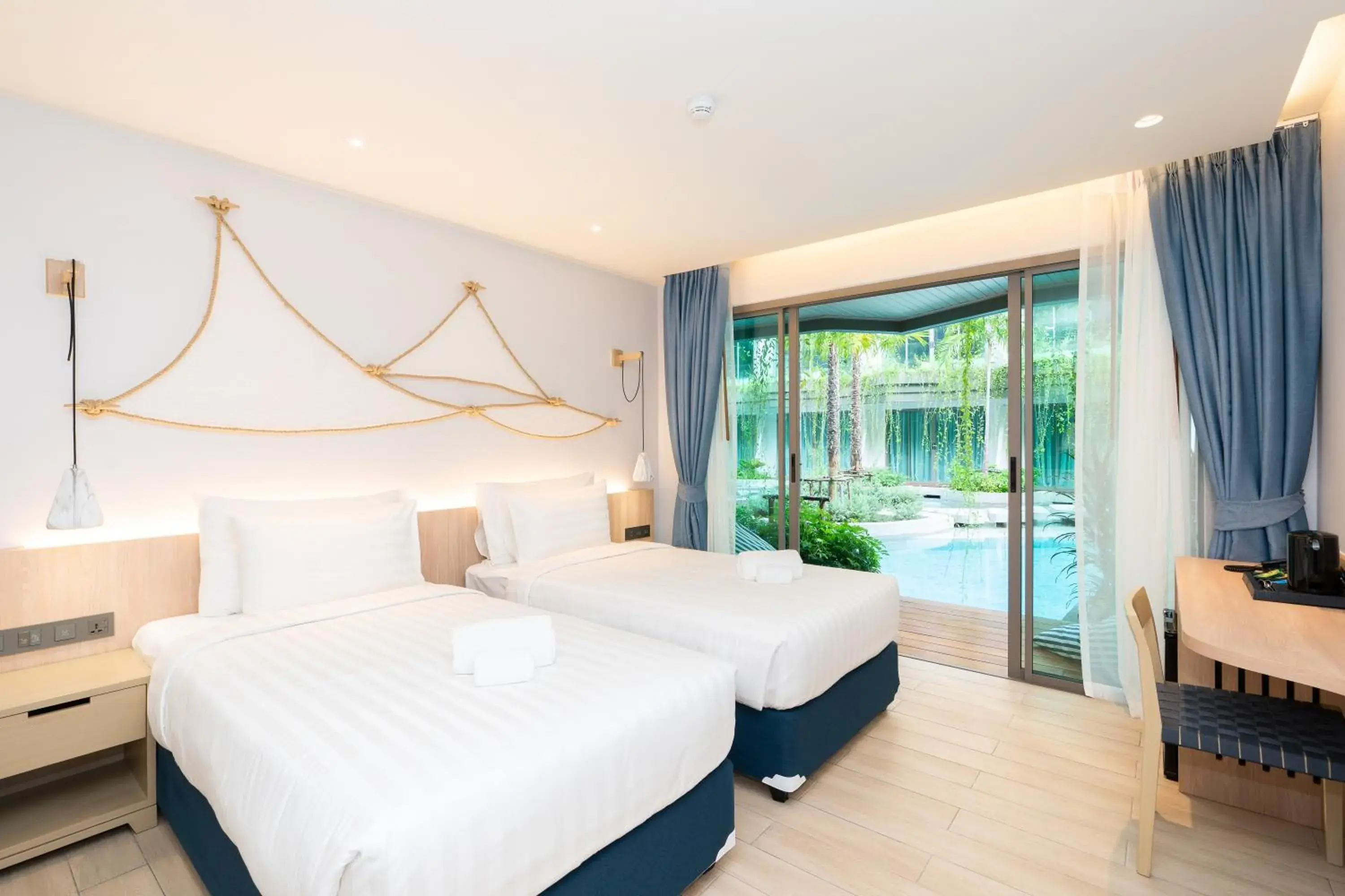 Deluxe Pool Access Twin Bed in Panwaburi Beachfront Resort - SHA Extra Plus Deluxe Pool Access Twin Bed in Panwaburi Beachfront Resort - SHA Extra Plus