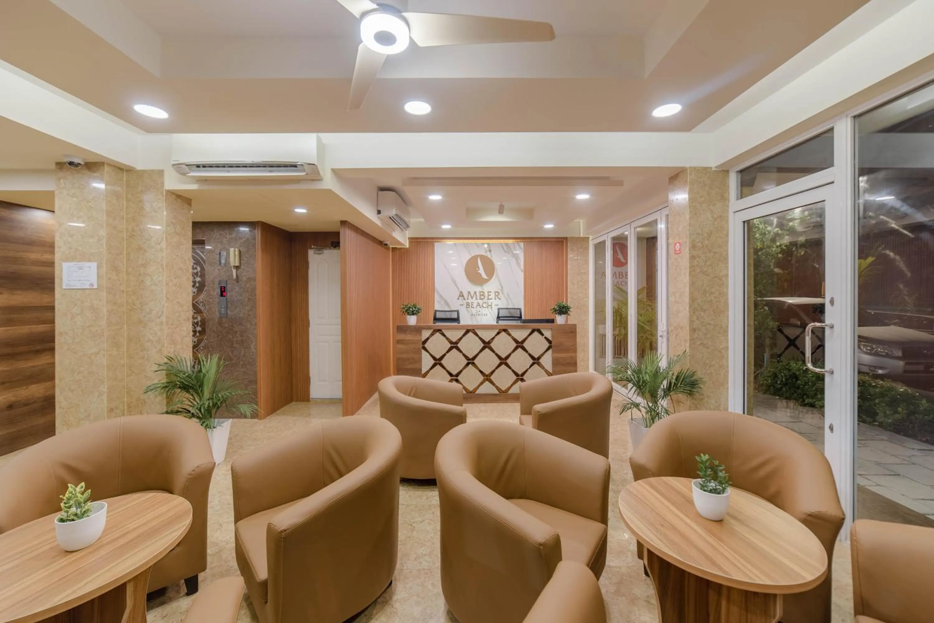 Facade/entrance in Amber Beach Hotel at Hulhumale