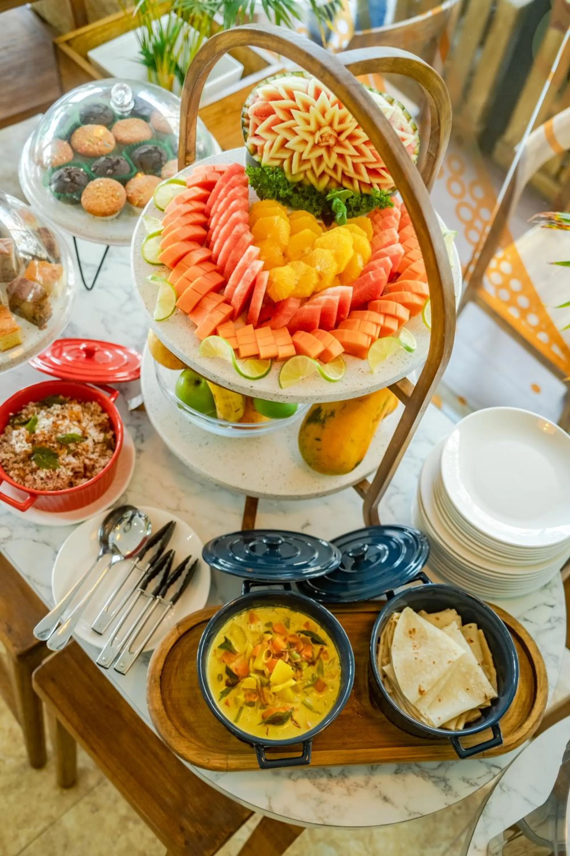 Buffet breakfast in Amber Beach Hotel at Hulhumale