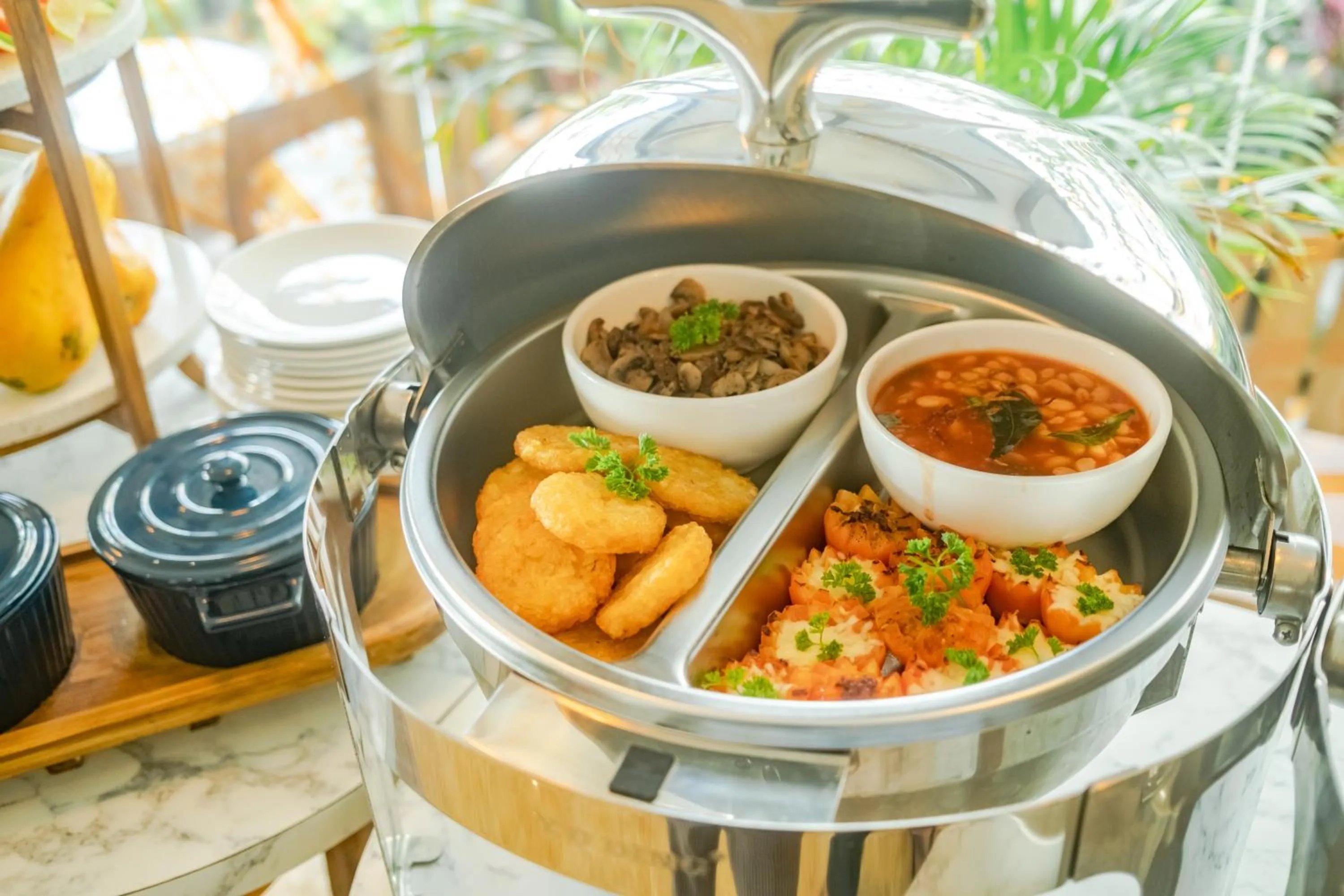 Buffet breakfast in Amber Beach Hotel at Hulhumale