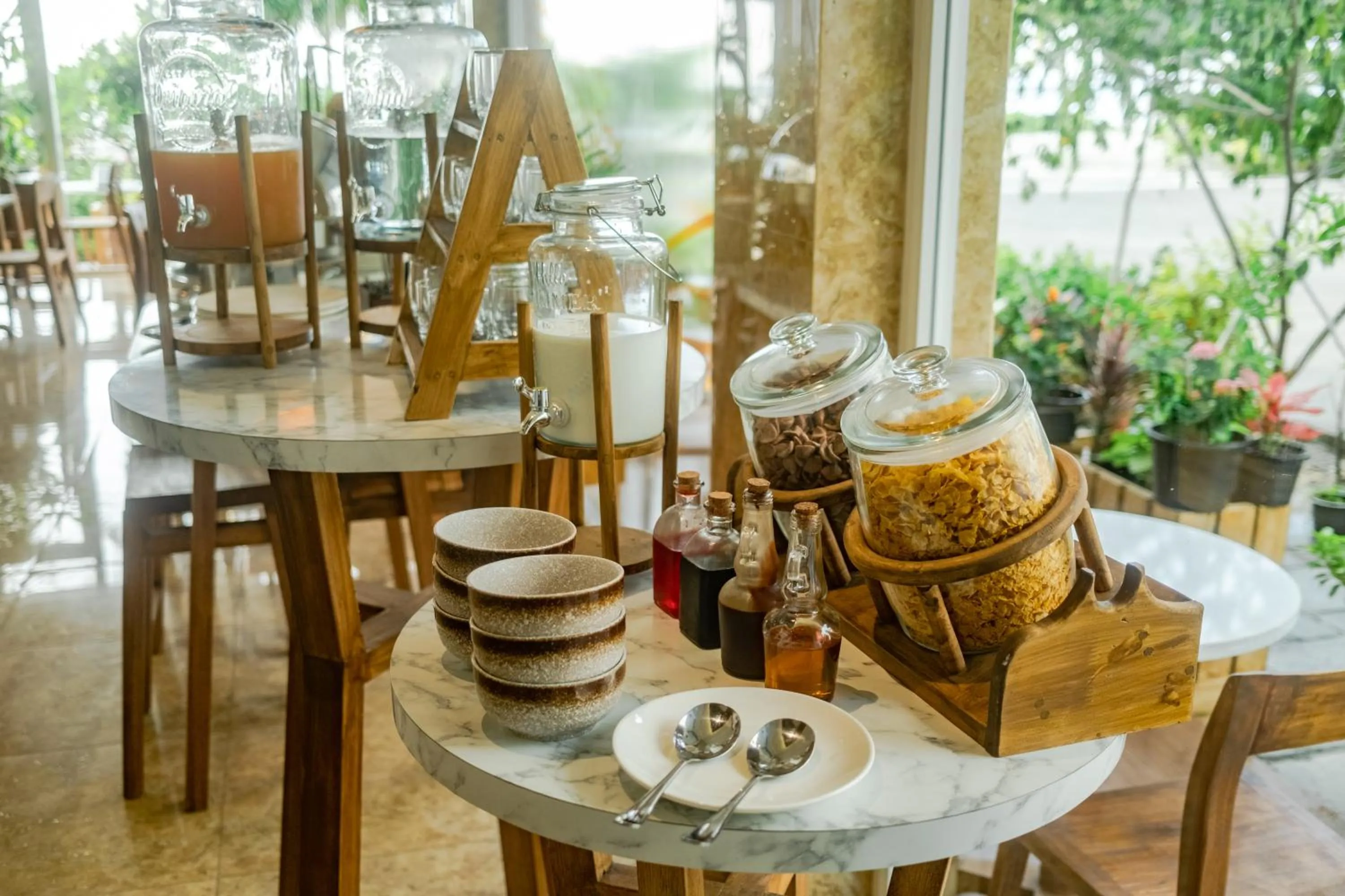 Buffet breakfast in Amber Beach Hotel at Hulhumale