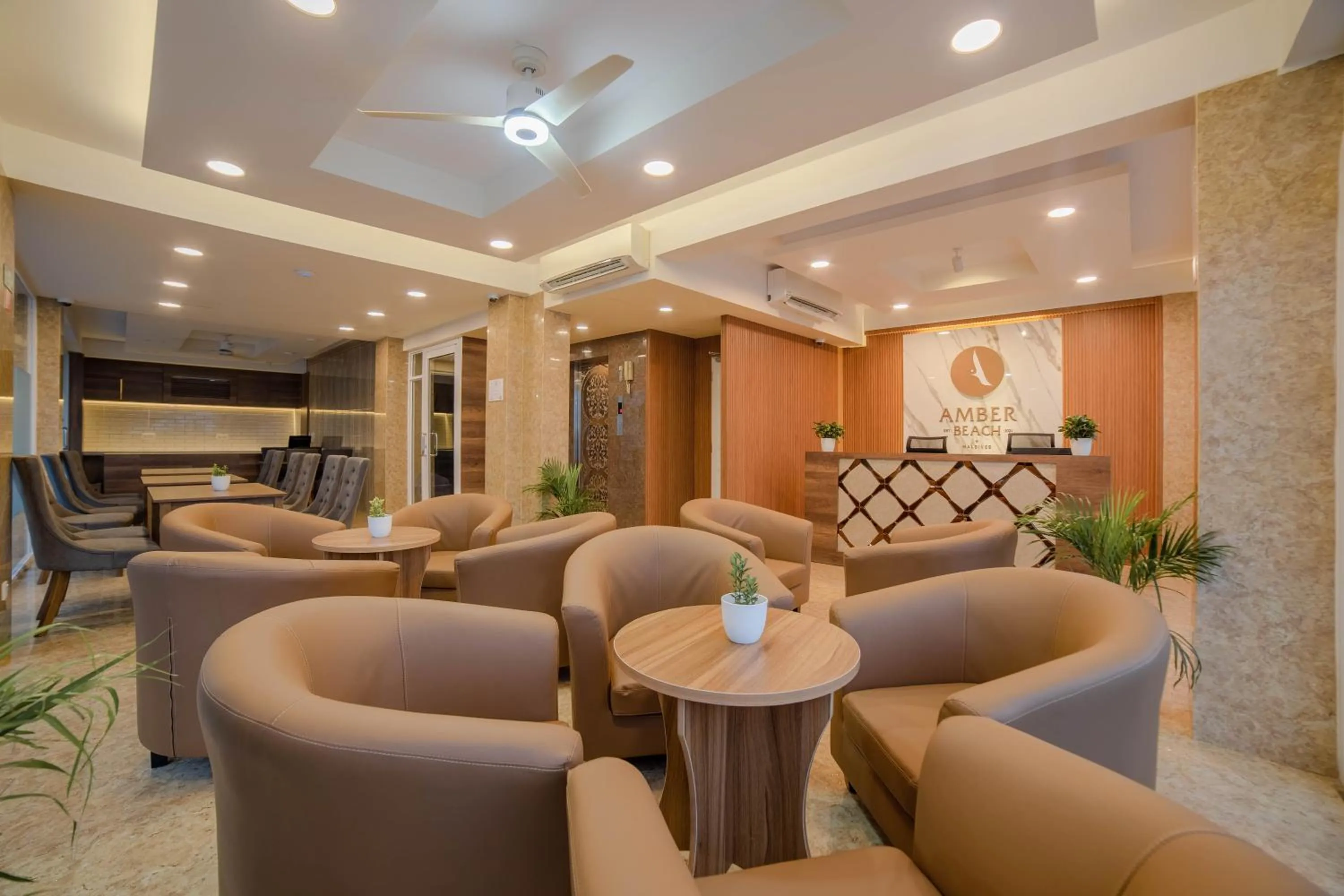 Lounge or bar in Amber Beach Hotel at Hulhumale