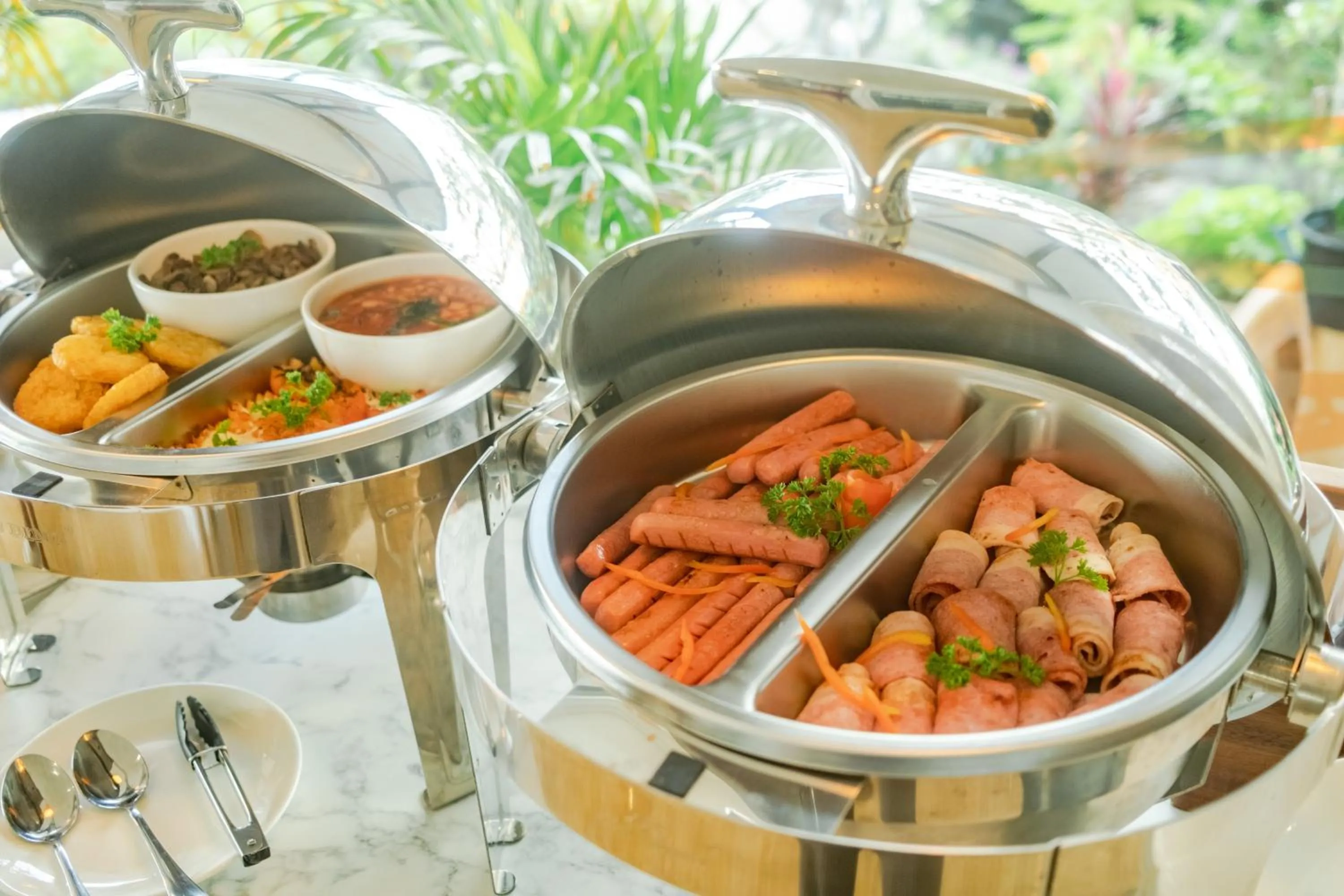 Buffet breakfast in Amber Beach Hotel at Hulhumale