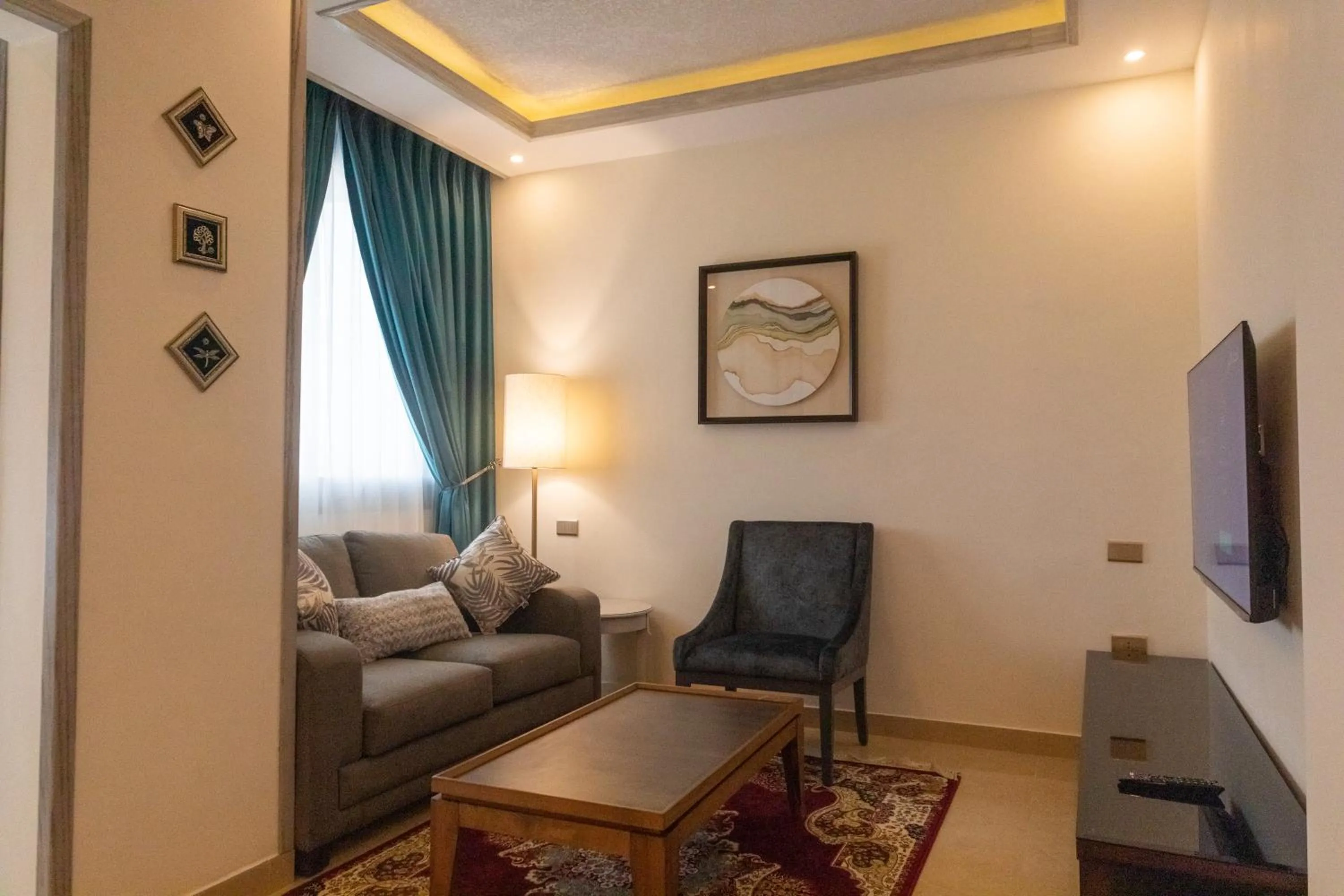 Seating area in Petra Canyon Hotel