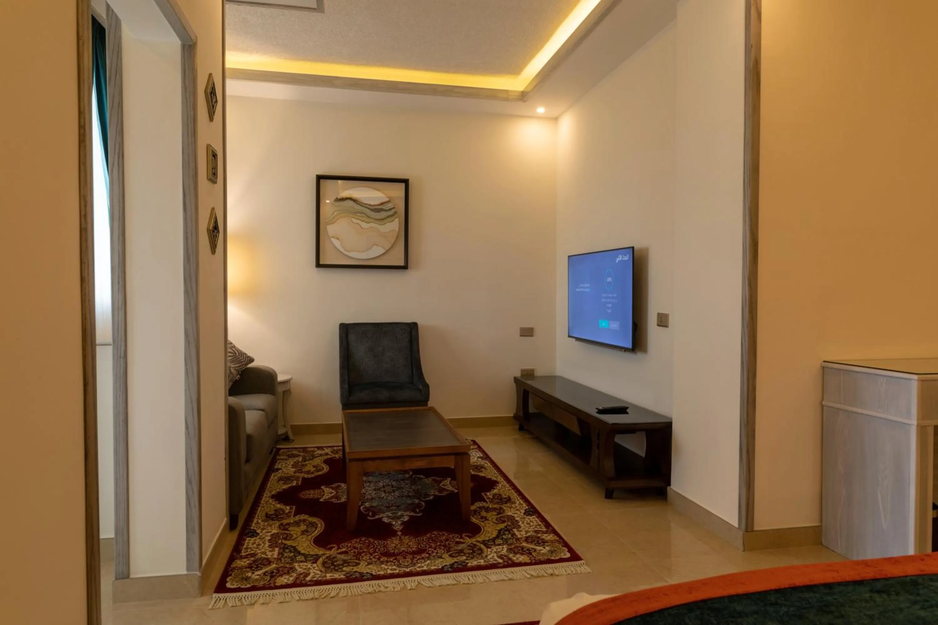 Seating area in Petra Canyon Hotel