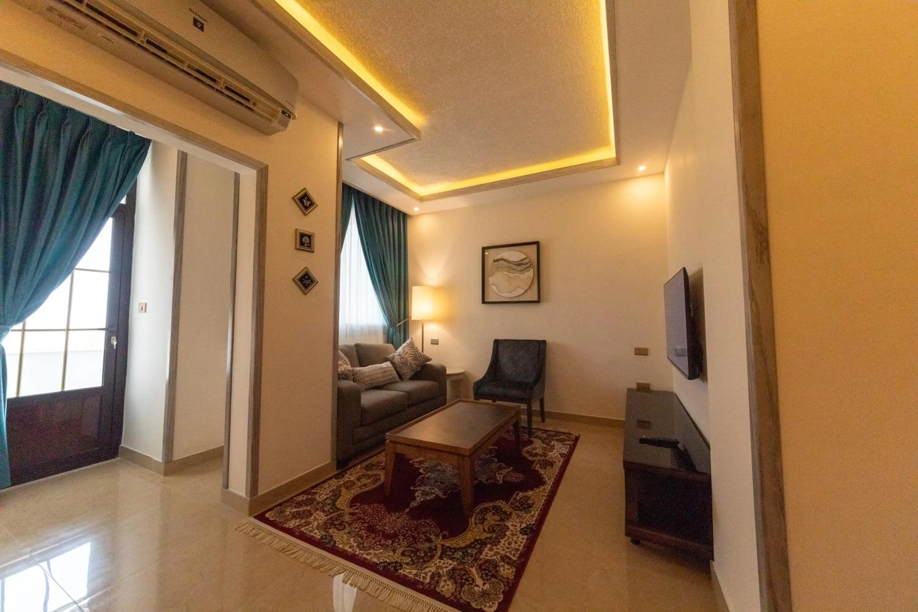 Seating area in Petra Canyon Hotel