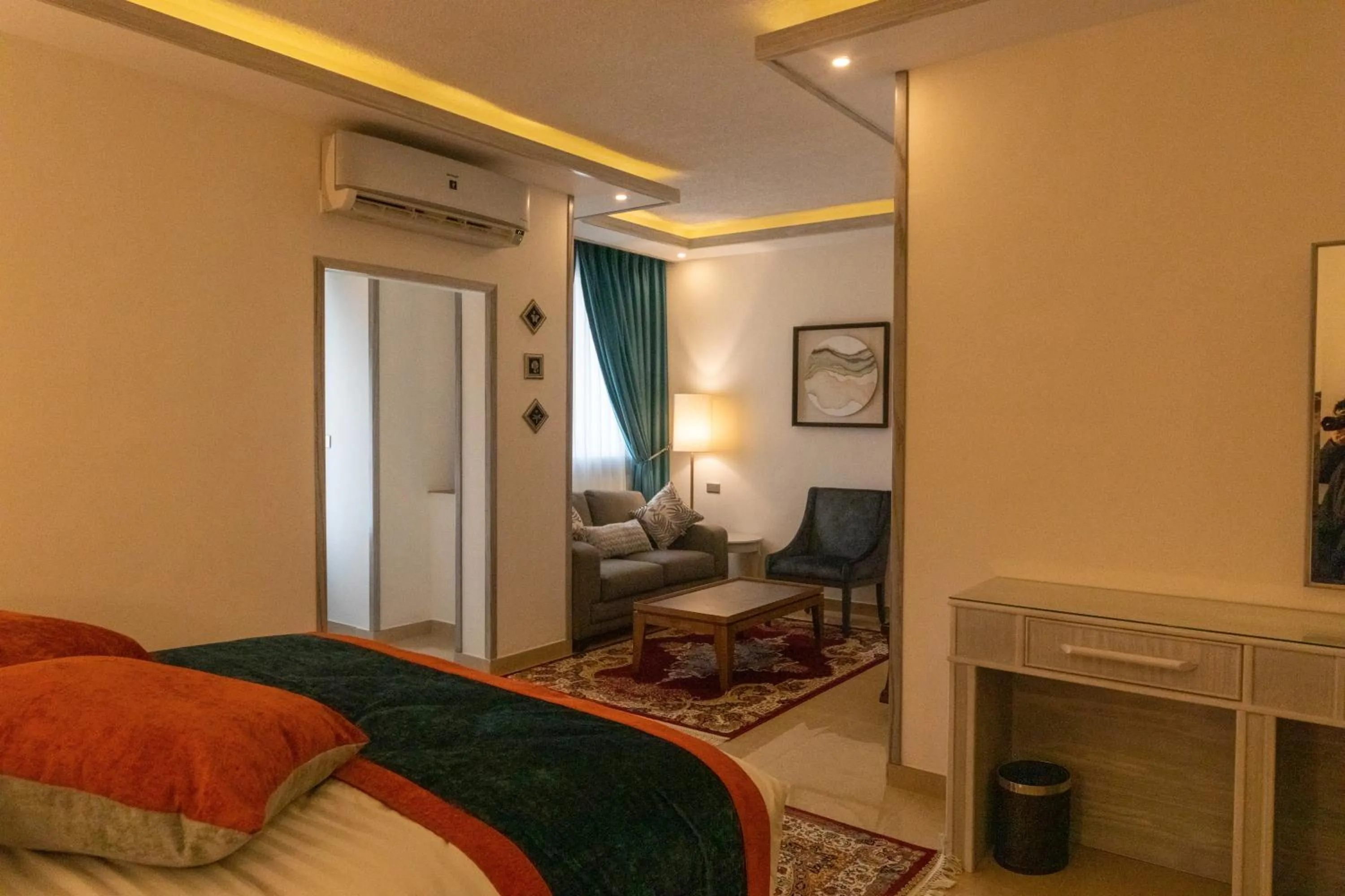 Seating area in Petra Canyon Hotel