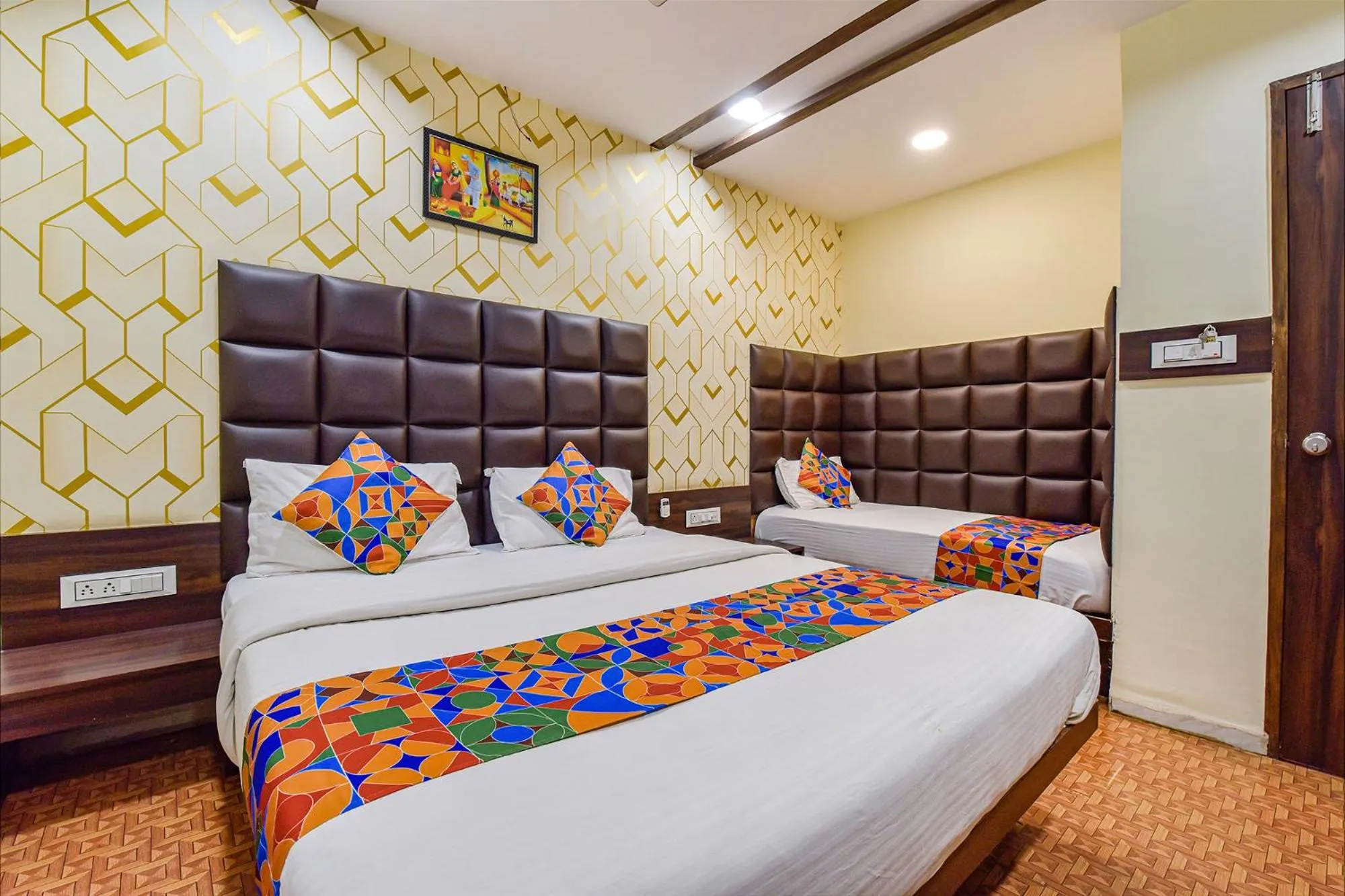 Bed in FabHotel Silver Inn - CG road