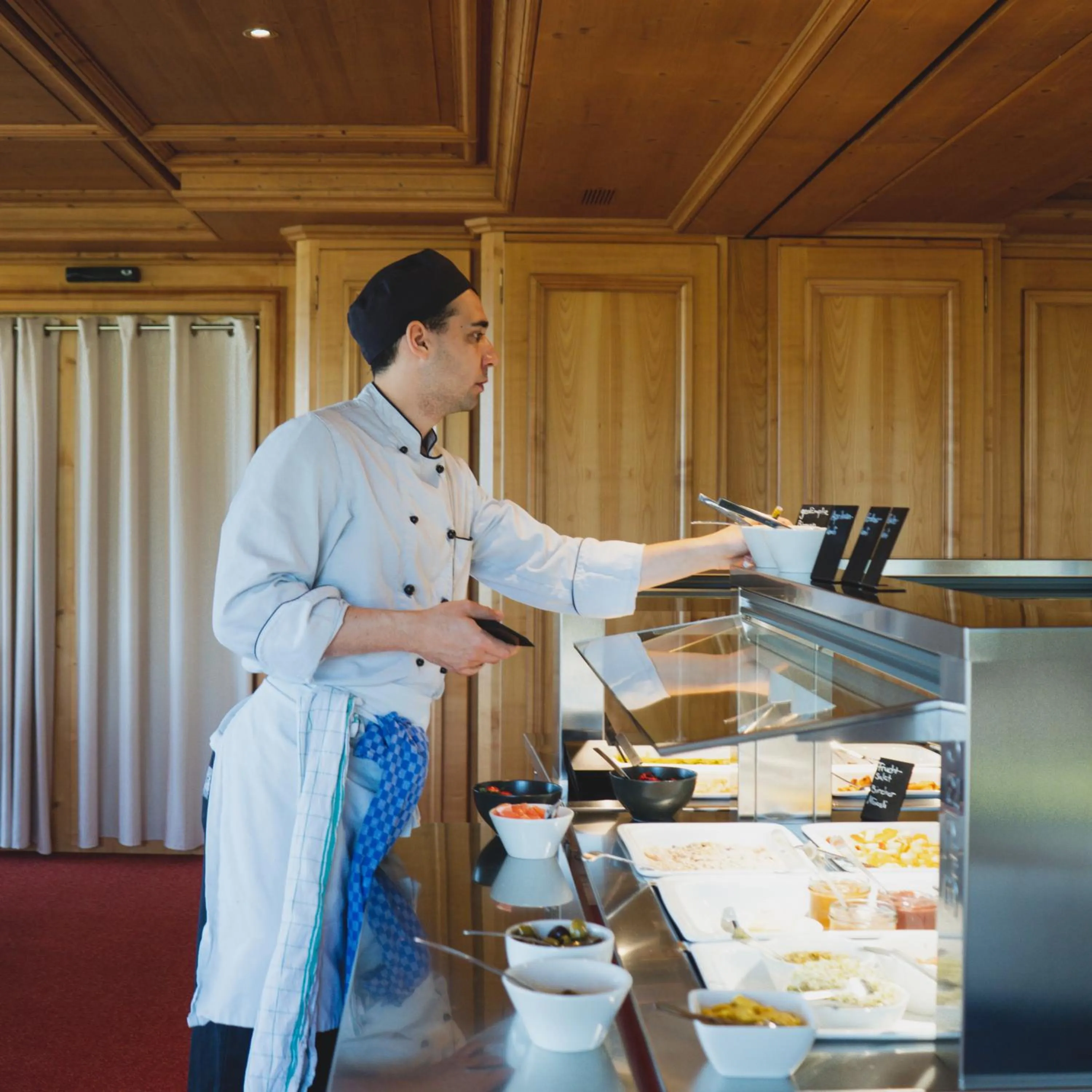 Buffet breakfast in Vegan Health Hotel Sonnenberg