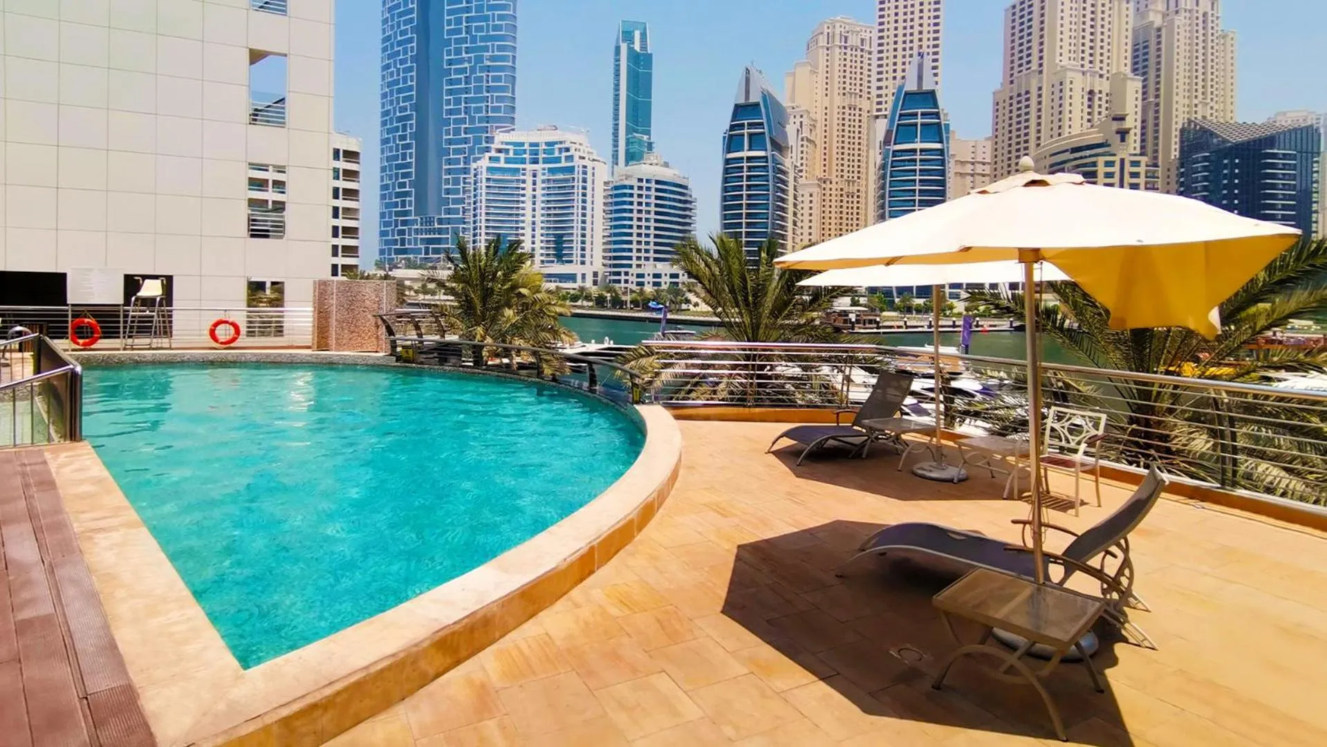 Pool view in Signature Hotel Apartments and Spa