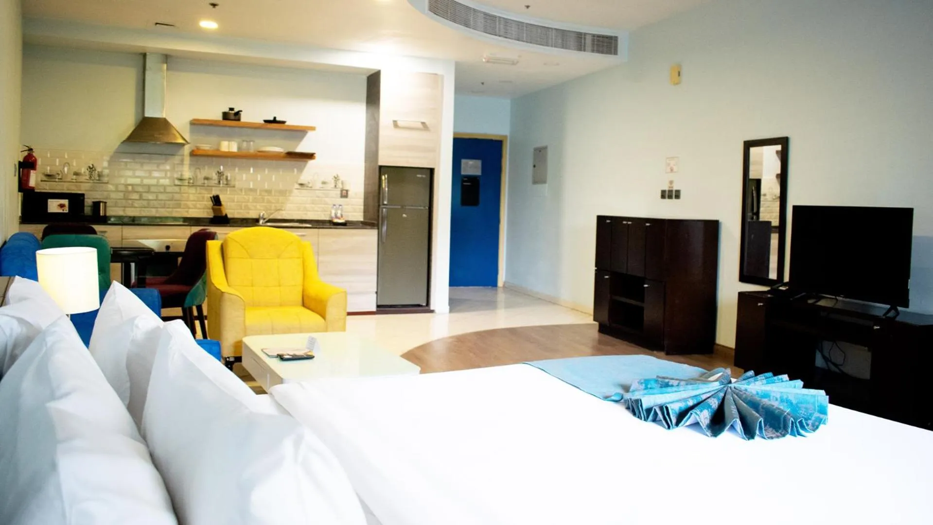 Bed in Signature Hotel Apartments and Spa