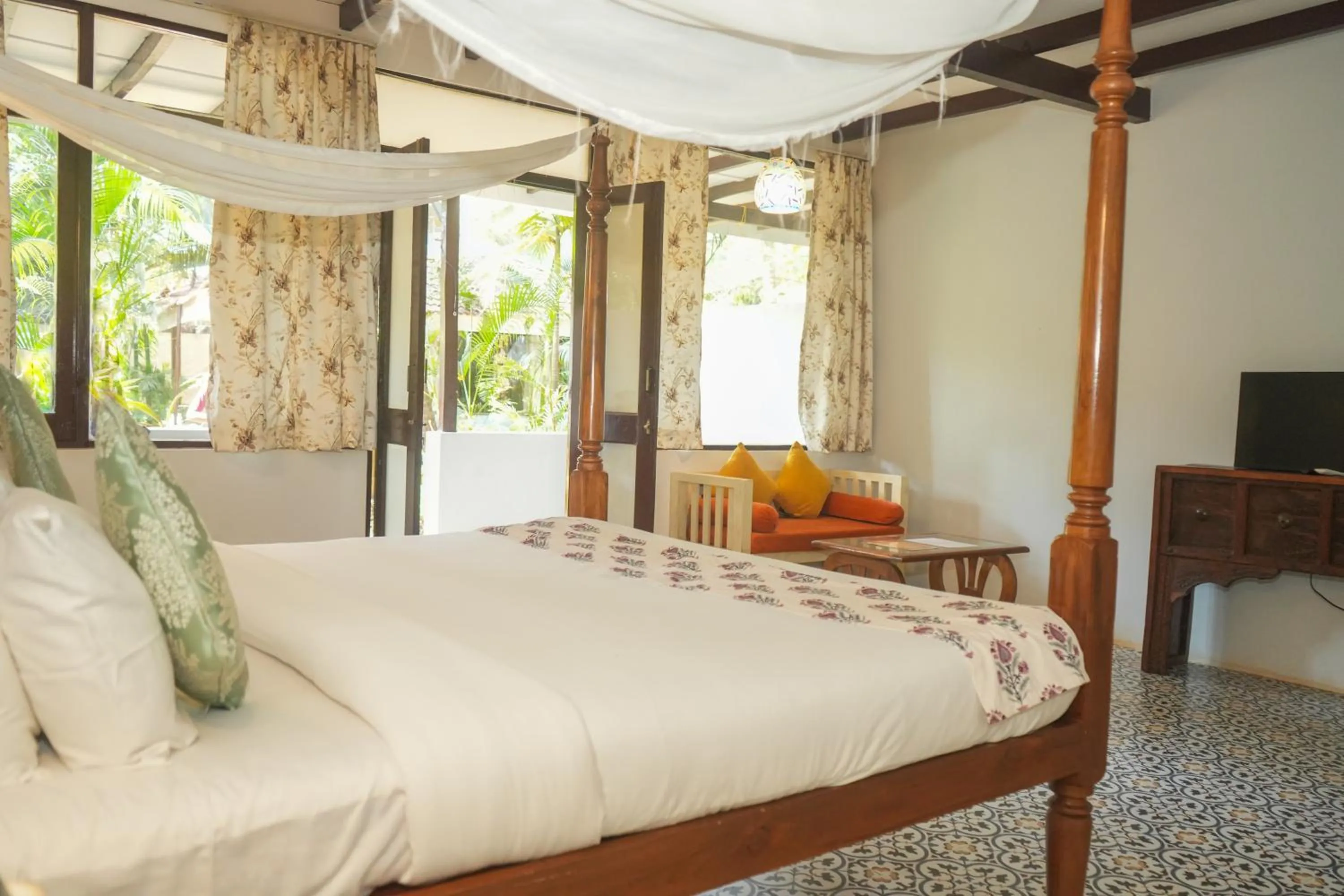 Bed in De Soul Sante Beach Resort Morjim Goa