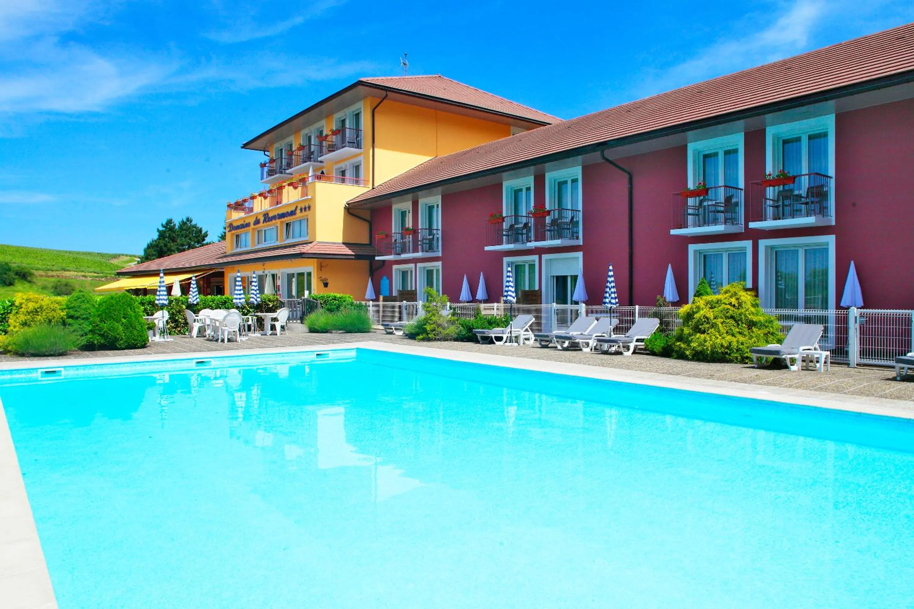 Swimming pool in Domaine du Revermont - Logis Hotel