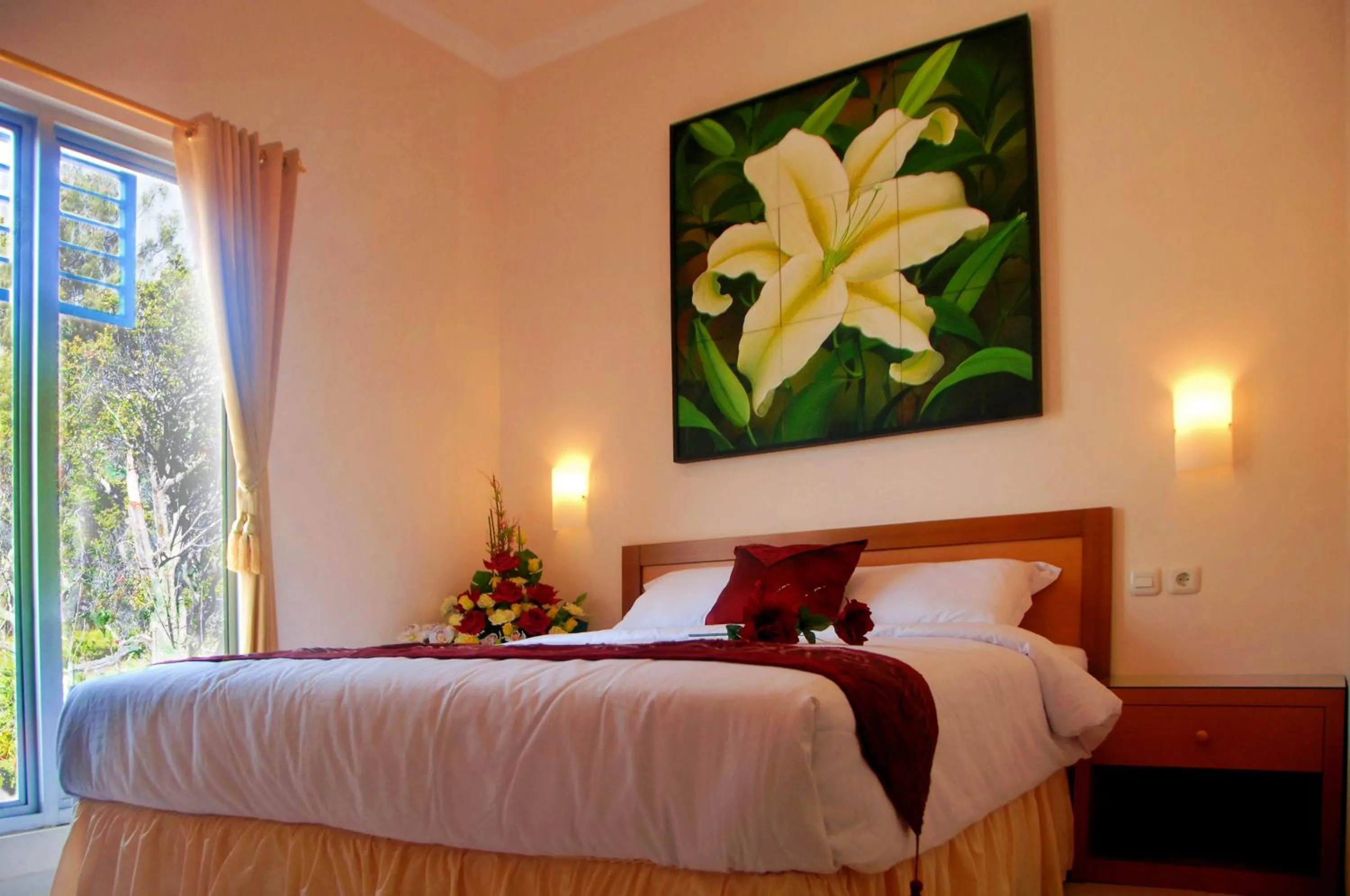 Bed in Hotel Flamboyan