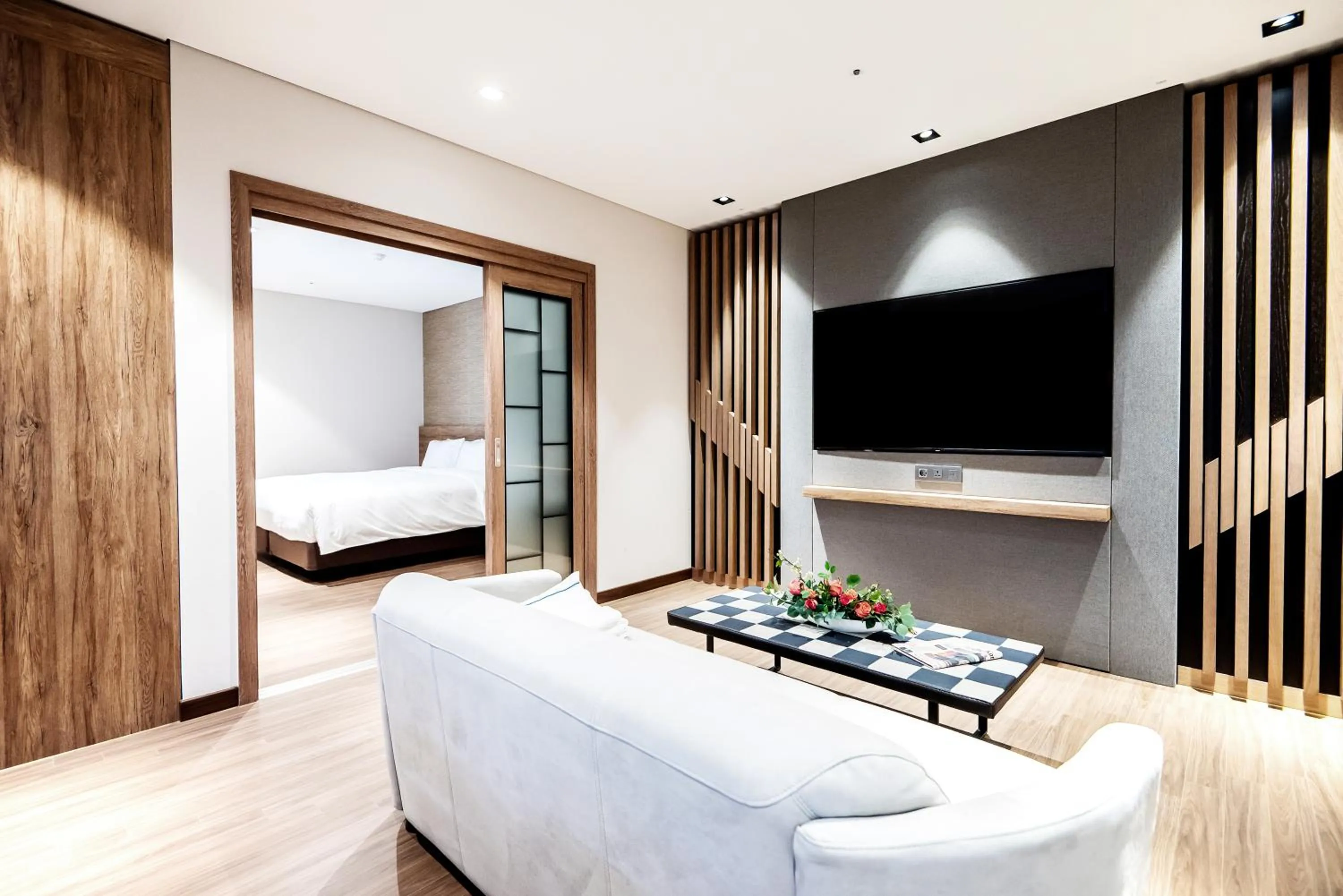 Bed in Intrada Icheon Hotel