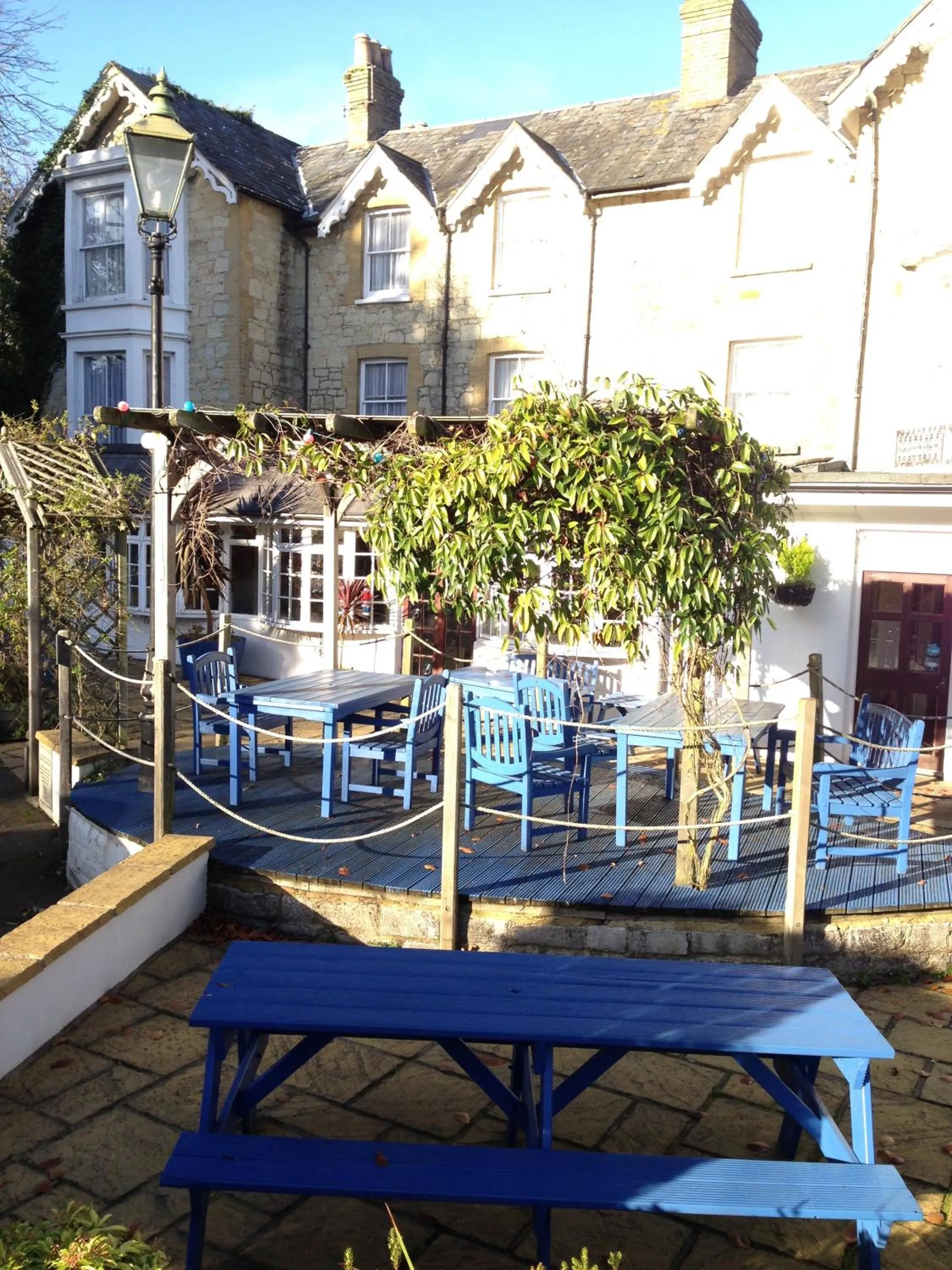 Patio in Holliers Hotel