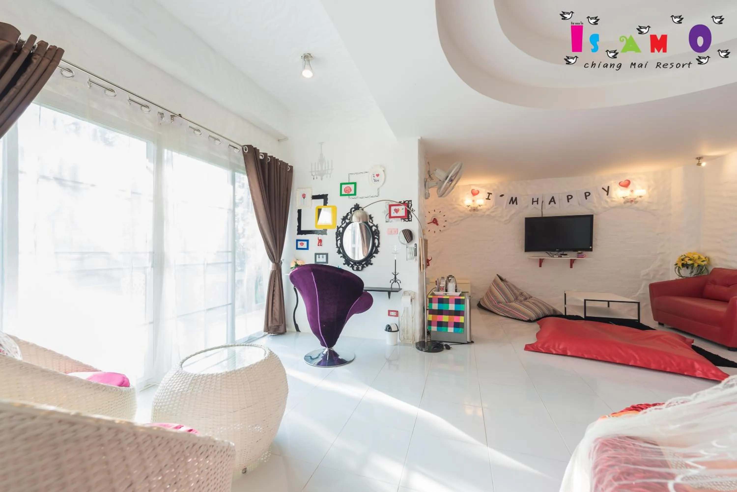 Seating area, Bed in Is Am O Chiang Mai Resort