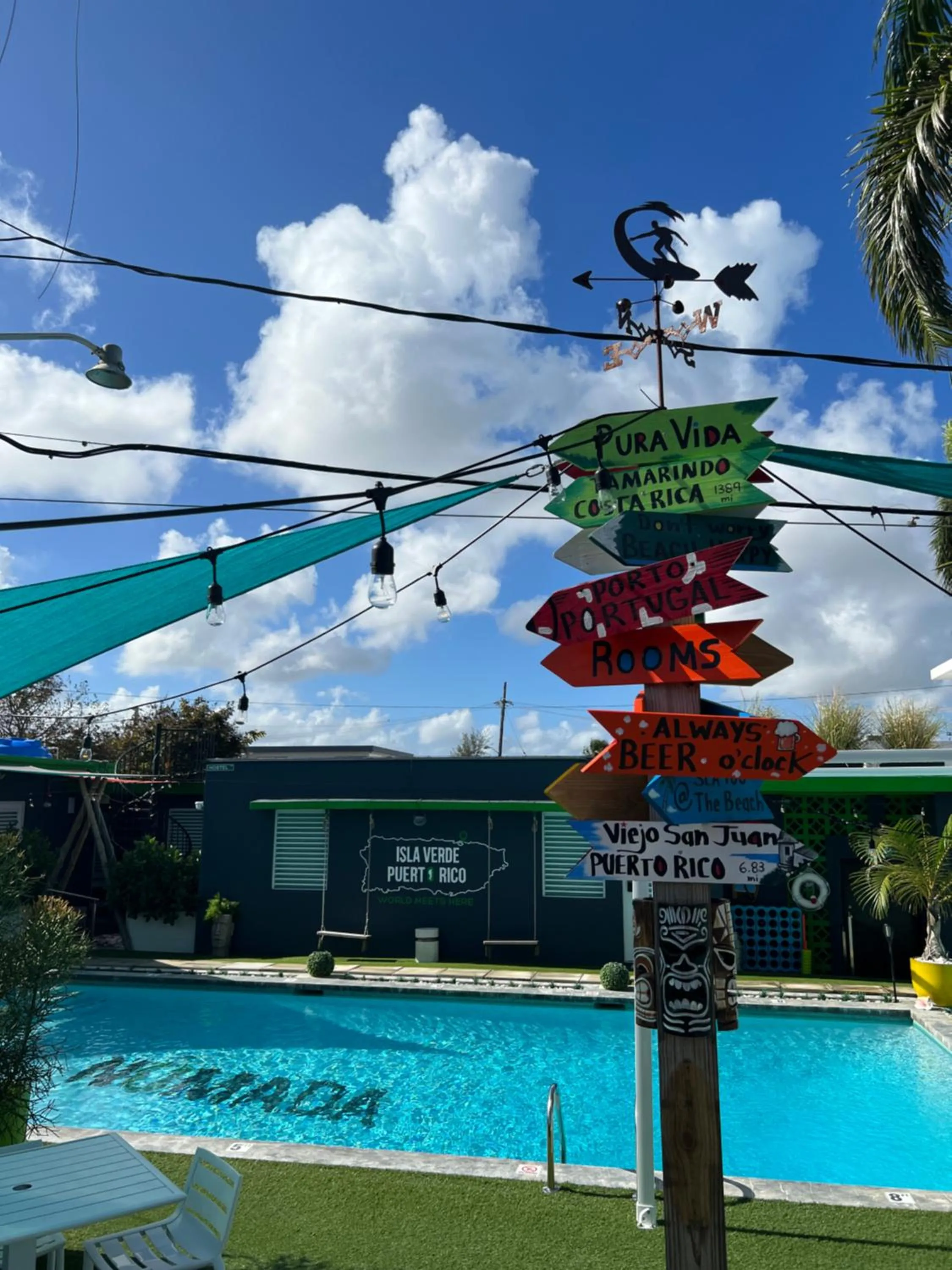 Property building in Nomada Beach Hostel- Isla Verde