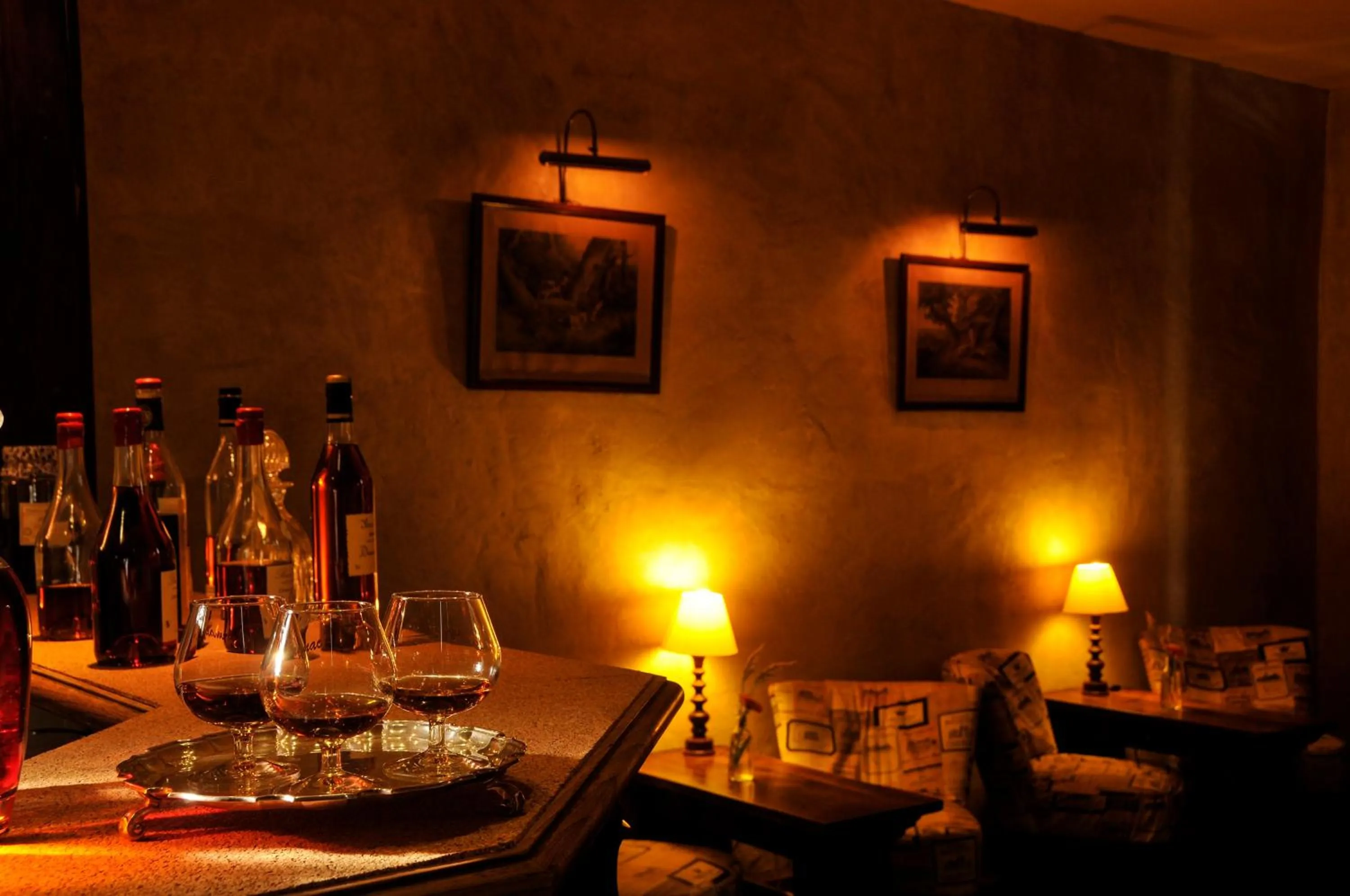 Lounge or bar in Logis Hôtel Restaurant Château Bellevue