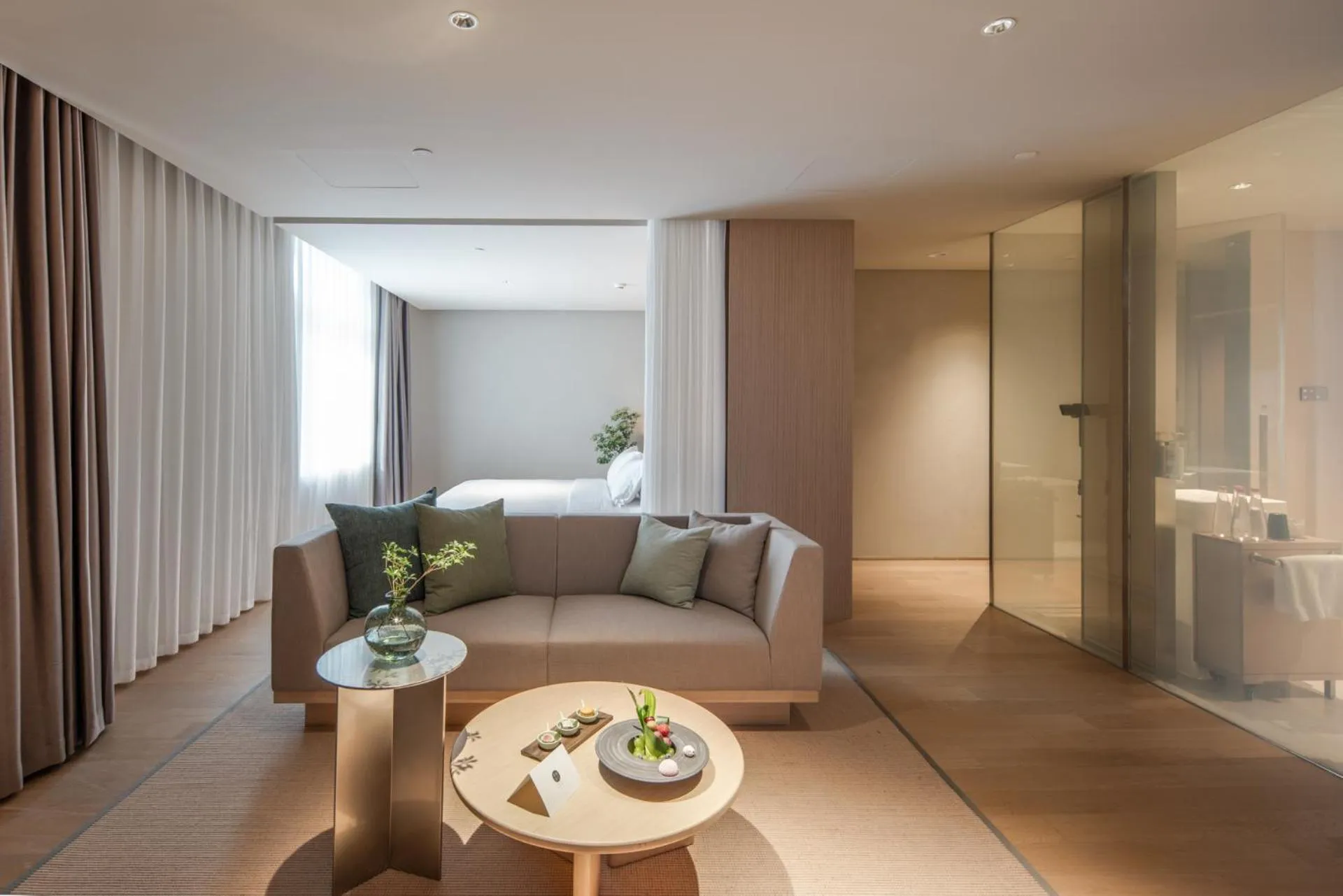 Bed in HOTEL ANDI Townscape Wuhan