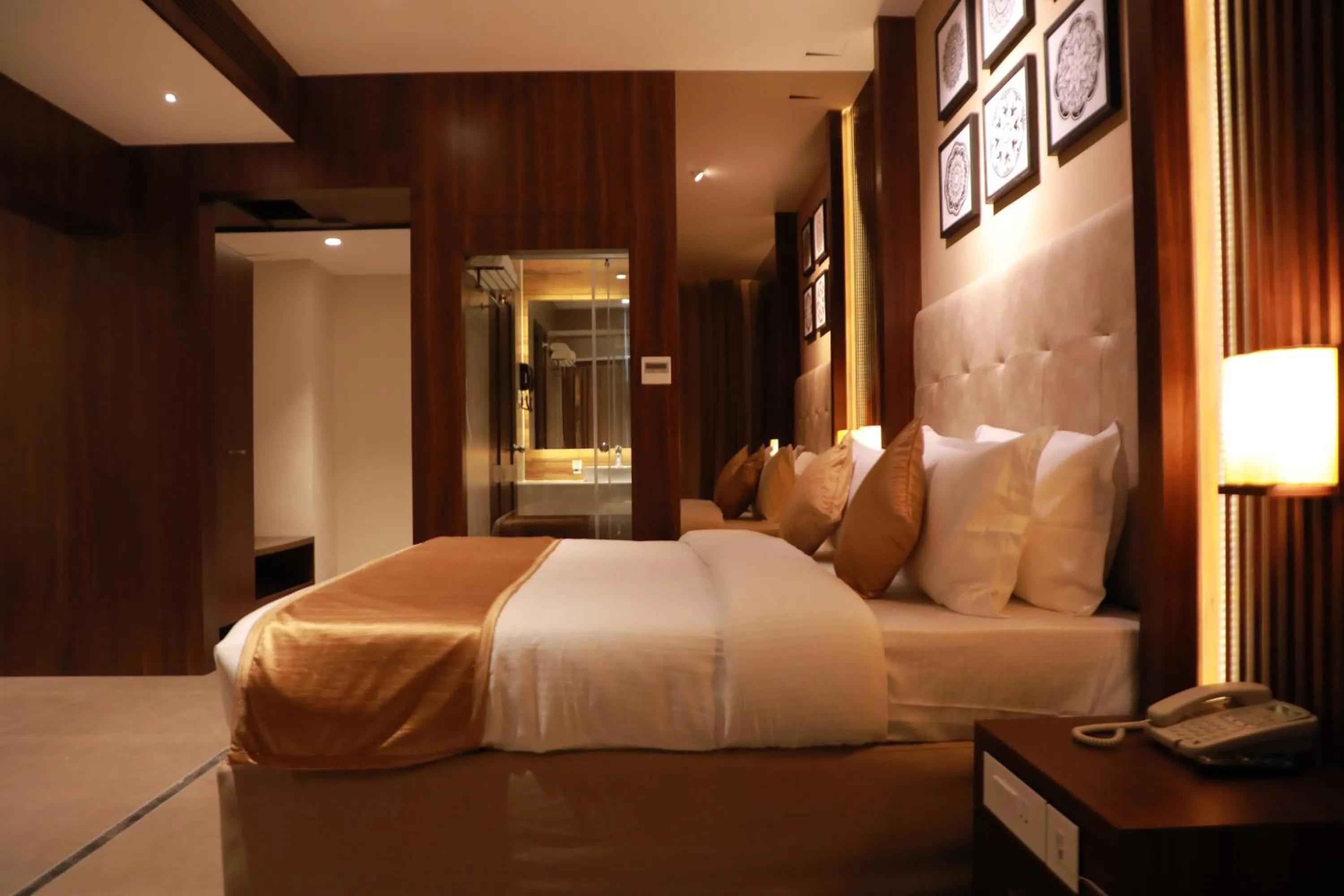 Bed in Magnet Hotel
