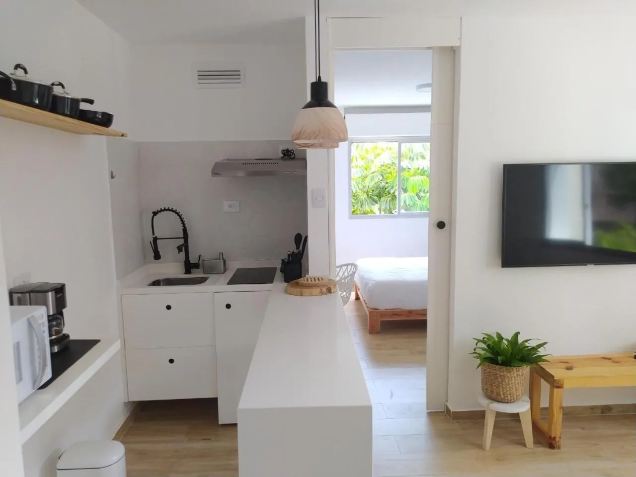 Kitchen or kitchenette in Paulista Flat Hotel