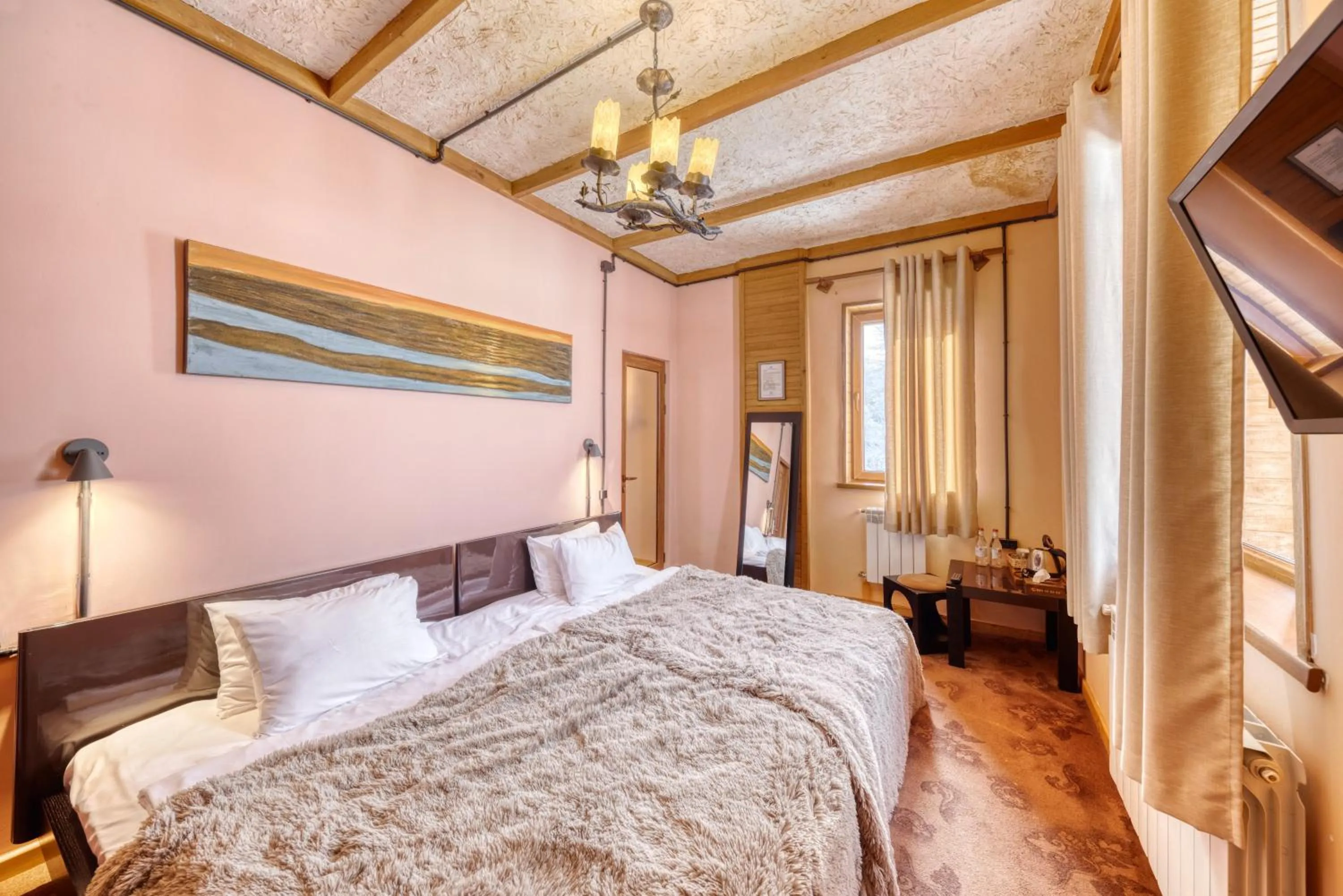 Bed in Alpine Castle Hotel