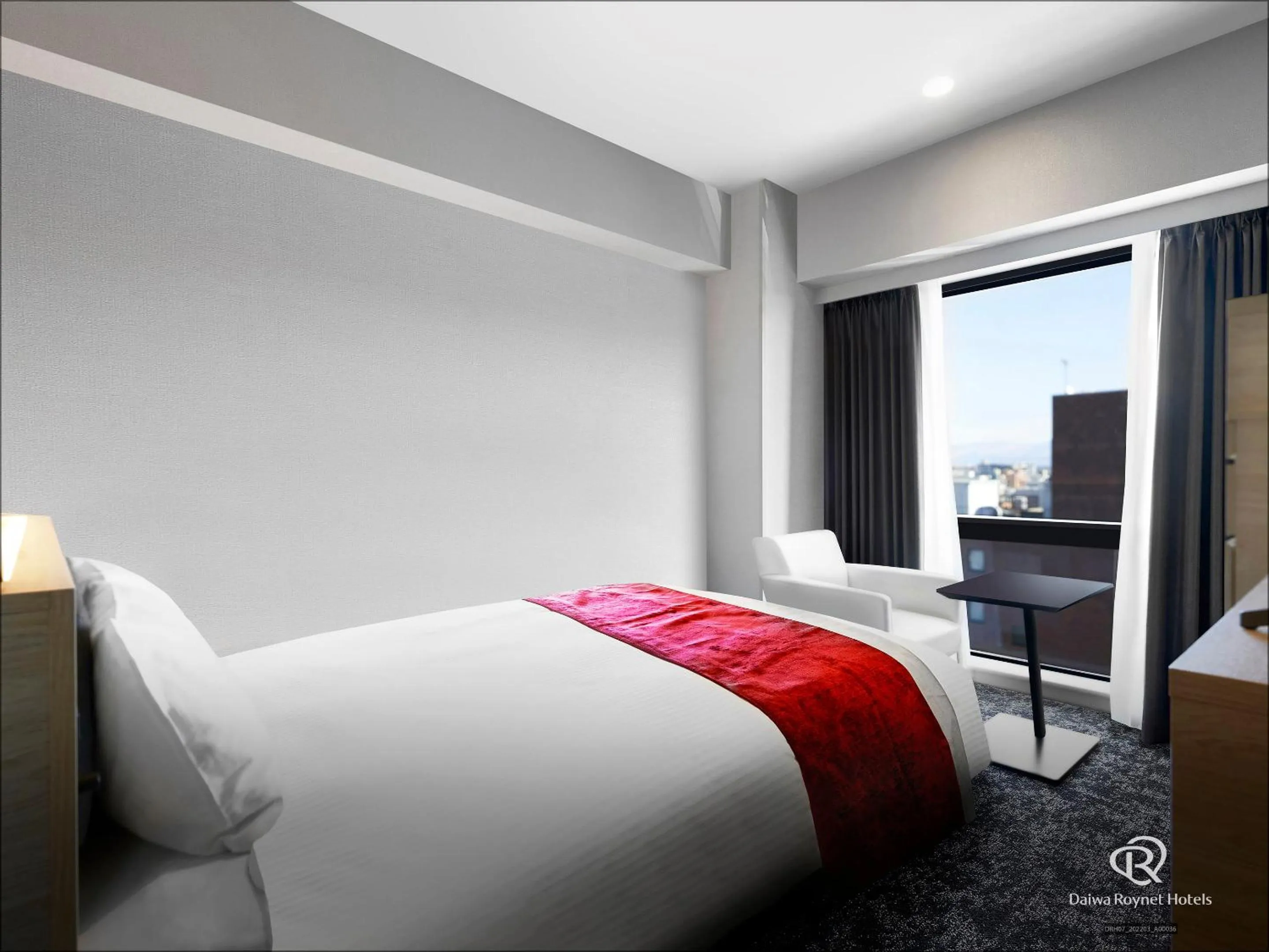 Photo of the whole room, Bed in Daiwa Roynet Hotel Kumamoto Ginzadori PREMIER - former Daiwa Roynet Hotel Kumamoto Ginzadori