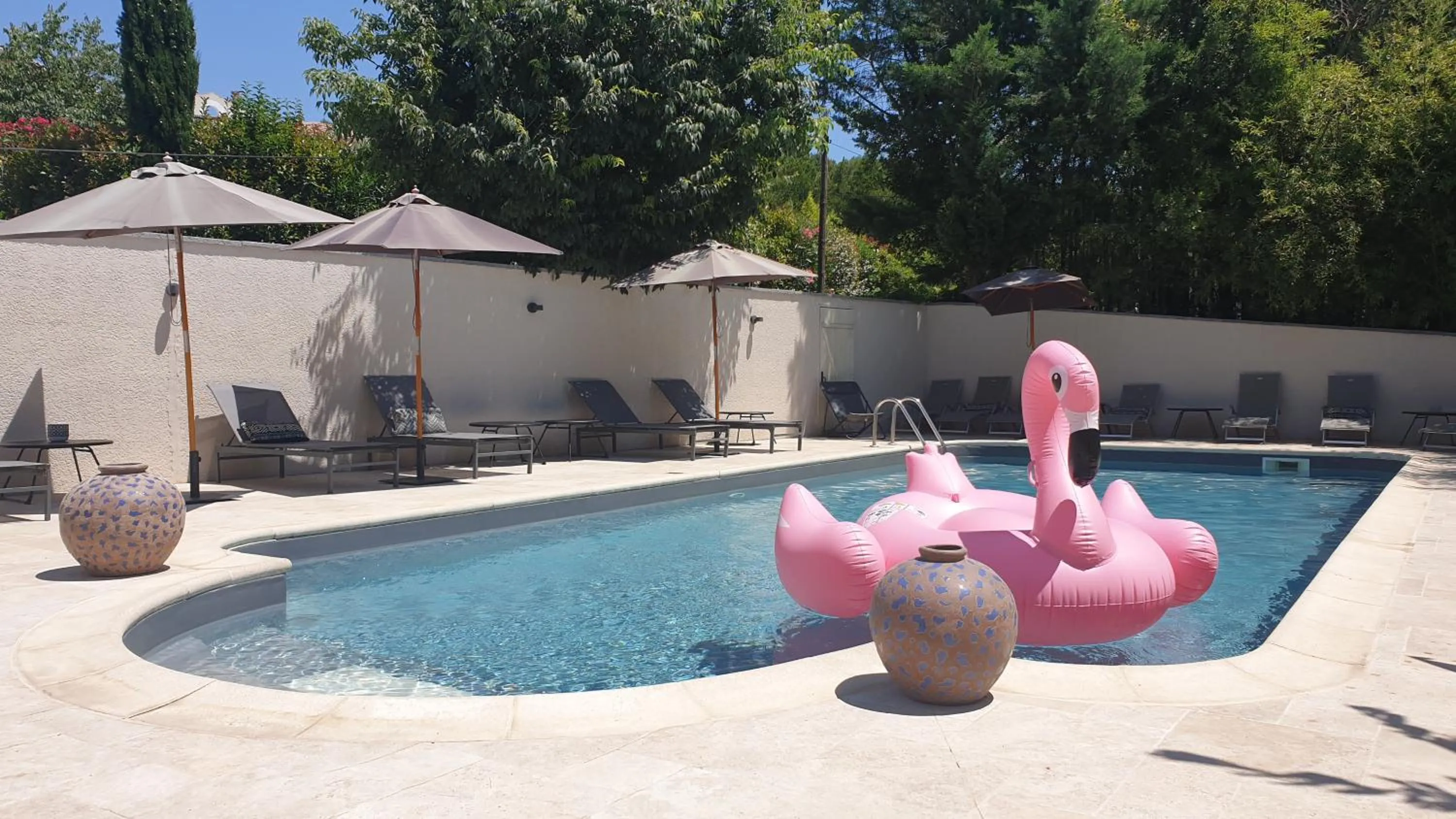 Swimming pool in Hôtel l'Amandière