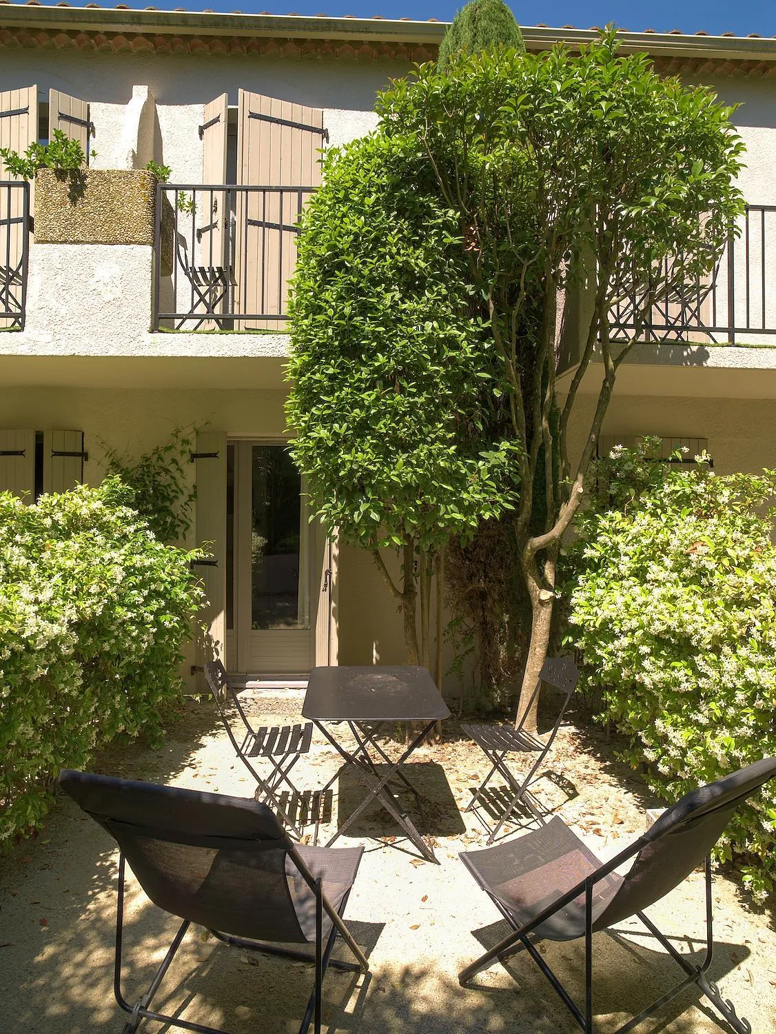 Balcony/Terrace in Hôtel l'Amandière