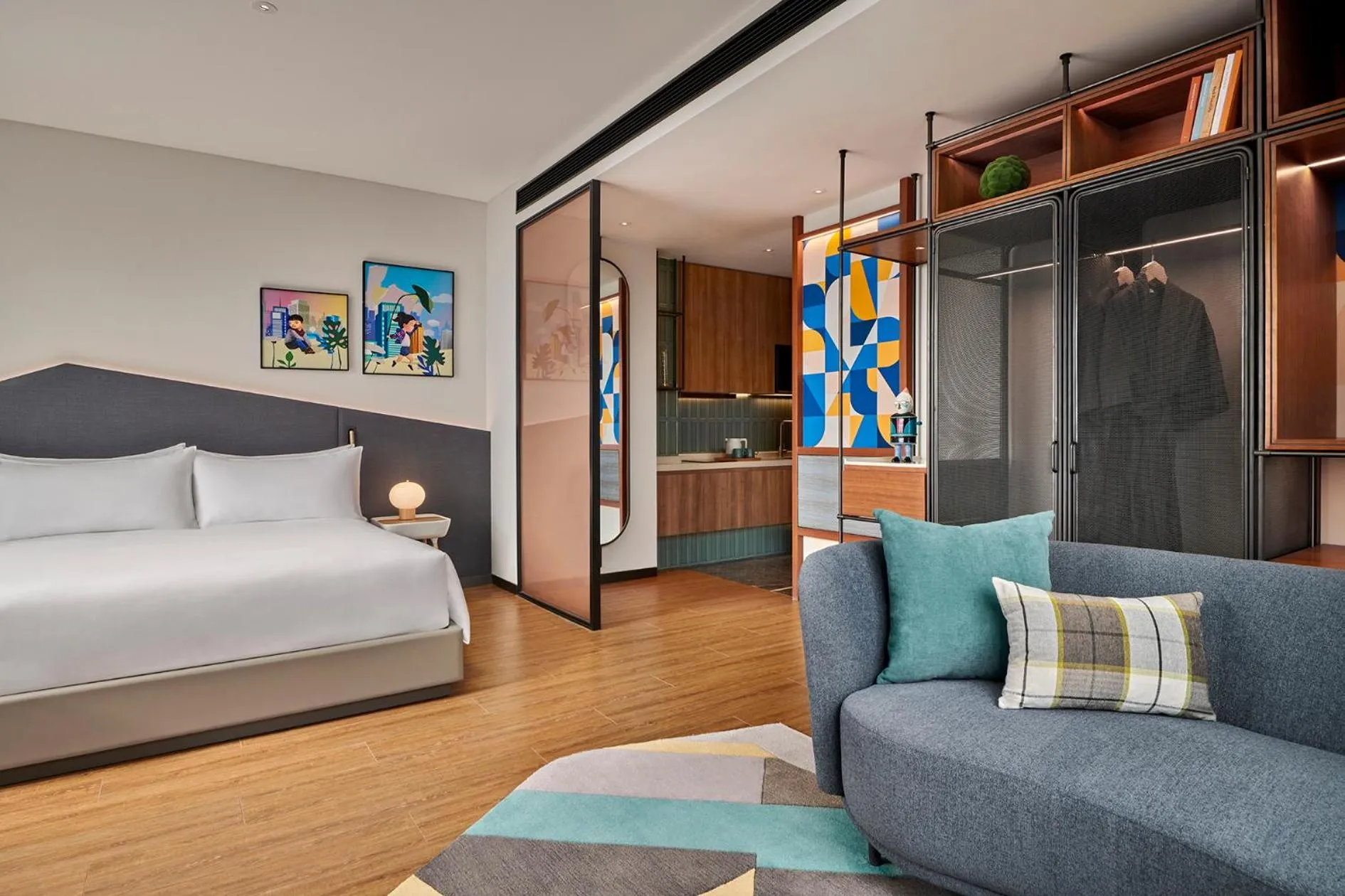 Photo of the whole room, Bed in Artyzen Habitat Qiantan Shanghai