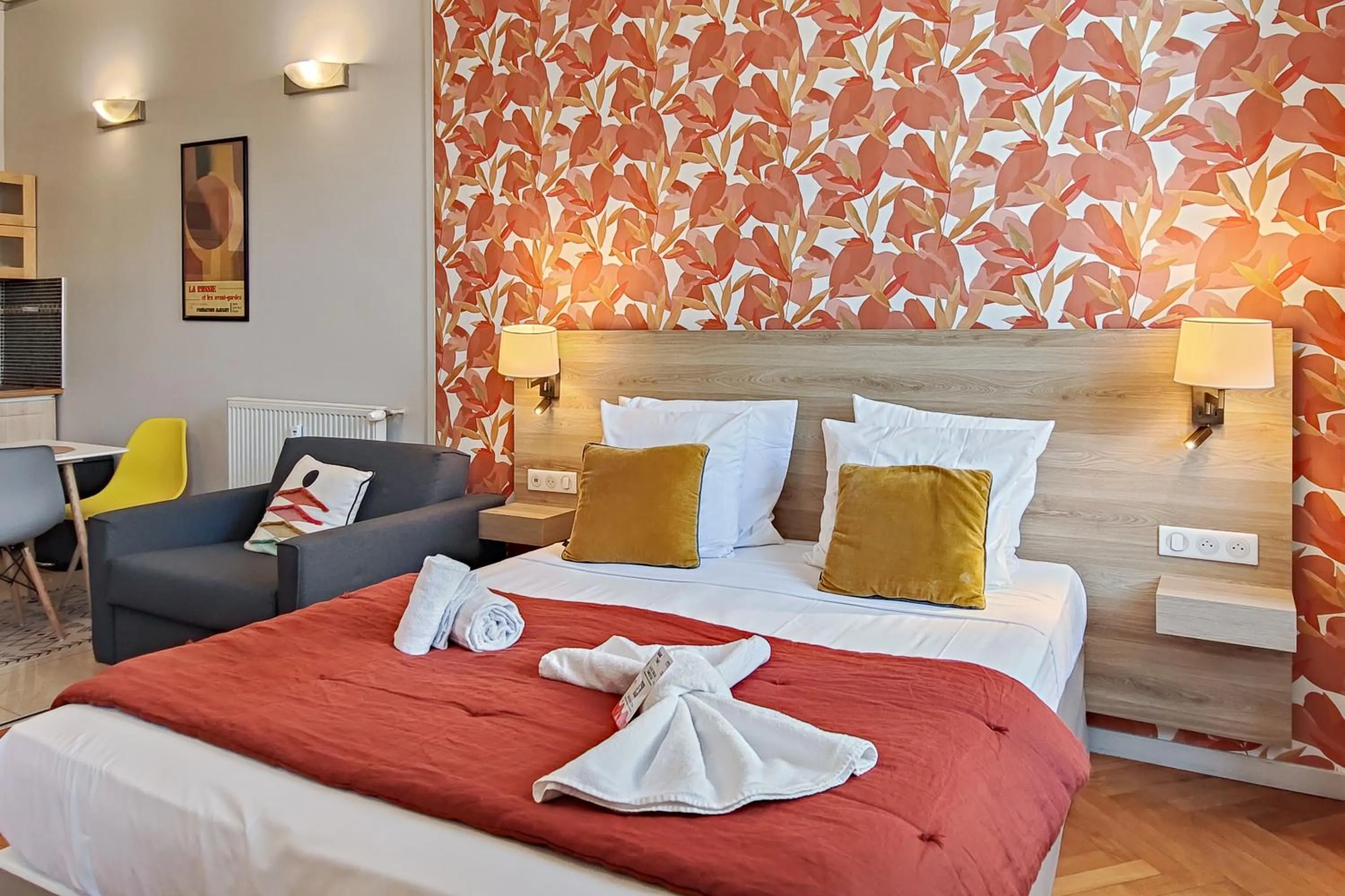 Photo of the whole room, Bed in Aparthotel AMMI Nice Massena - ex Ajoupa